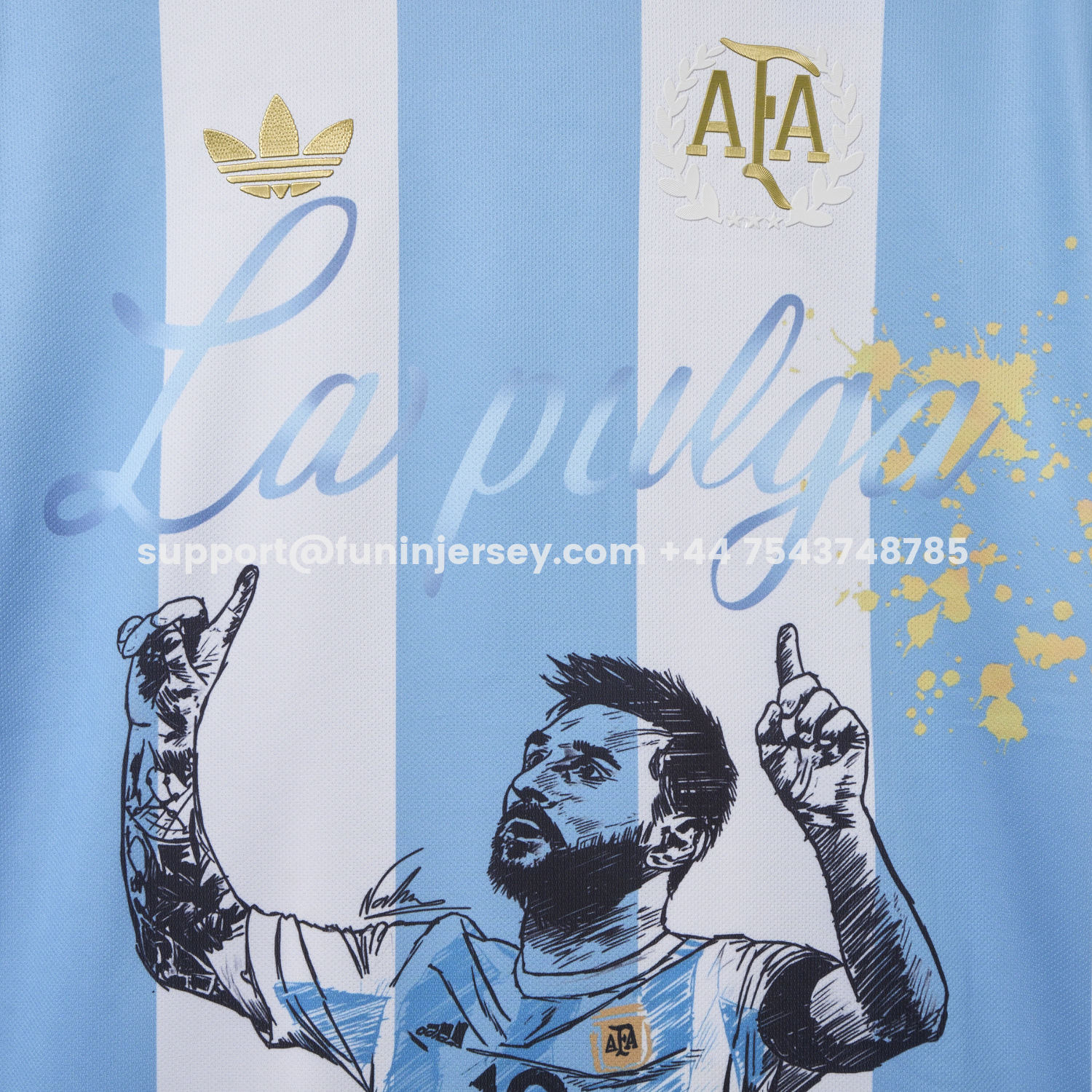 Funinjersey-Argentina 25-26 50th Anniversary Messi Graffiti Special Jersey - Fans Version