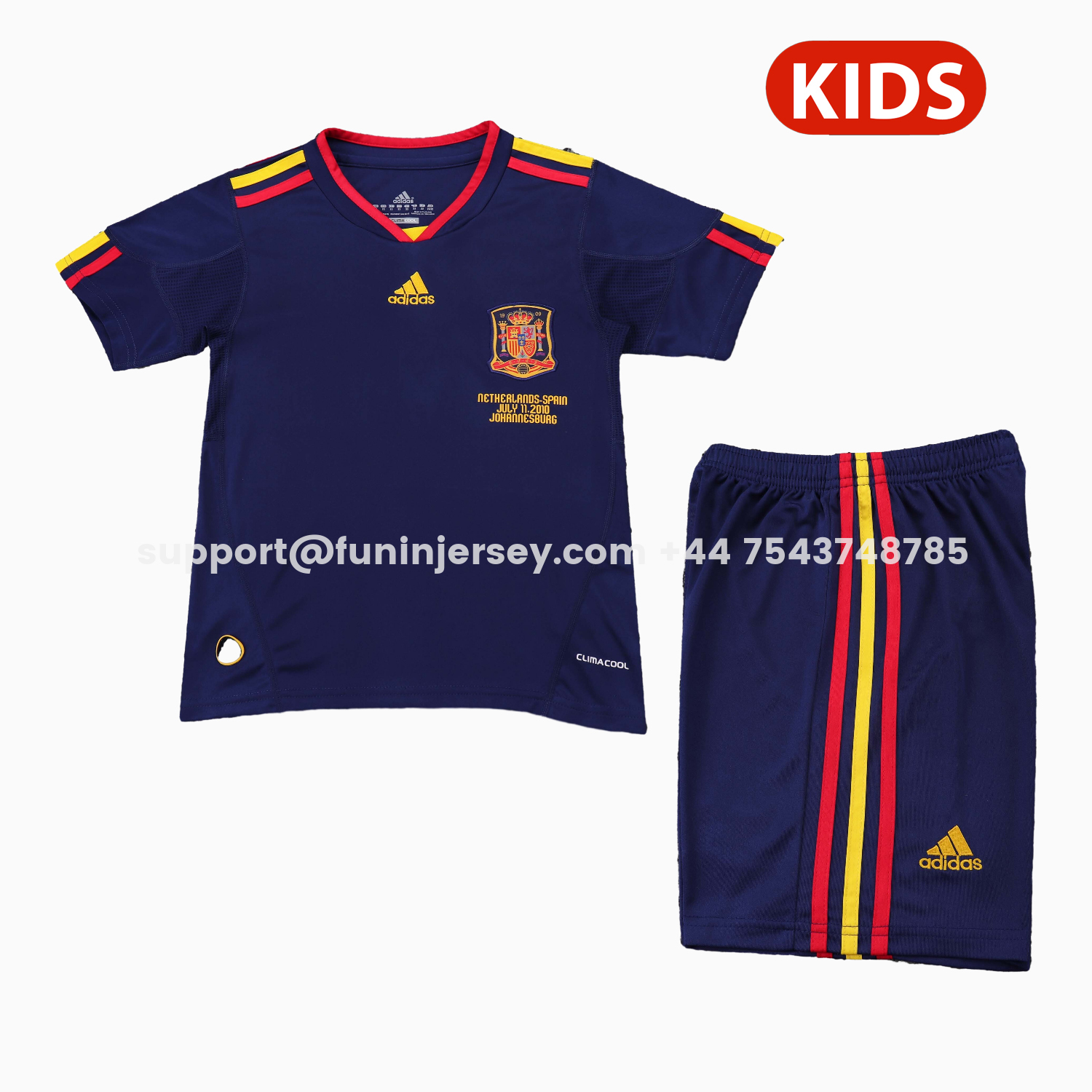 Funinjersey-Retro Spain 2010 Away Kids Kit