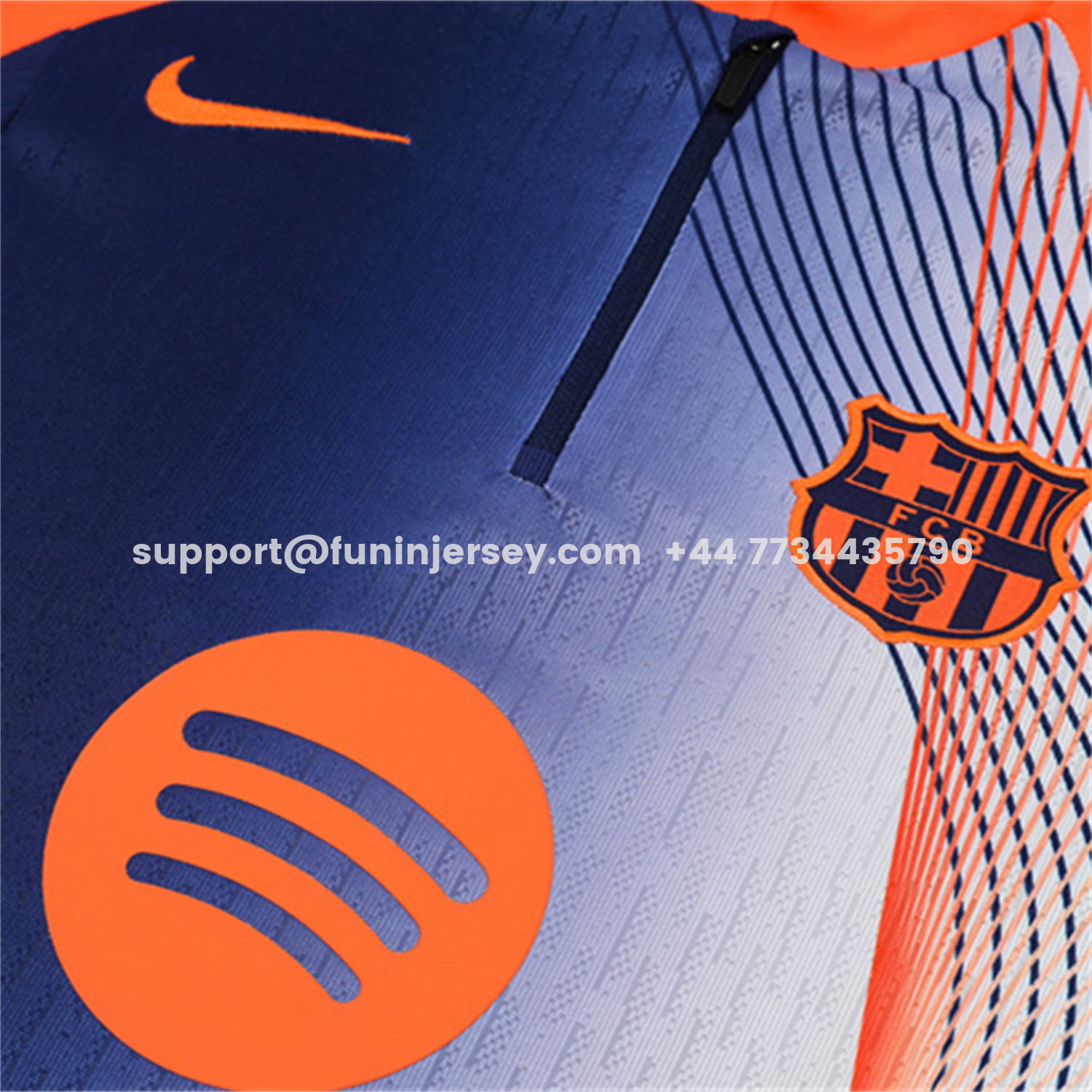 Funinjersey-Barcelona 25-26 Kids Long Sleeve Training Set - Red Blue Line Top & Blue Pants