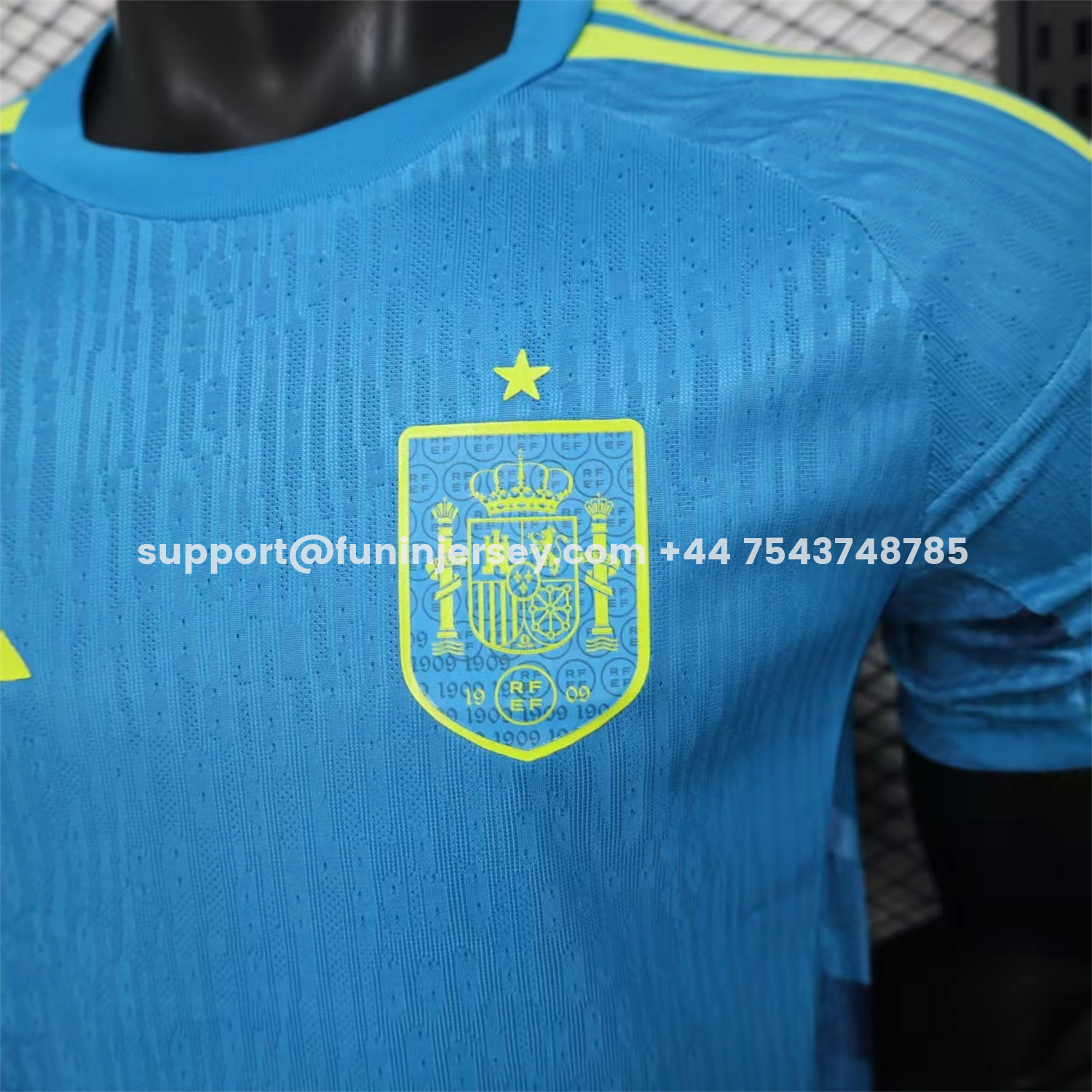 Funinjersey-Spain 2026 Blue Goalkeeper Jersey - Player Version