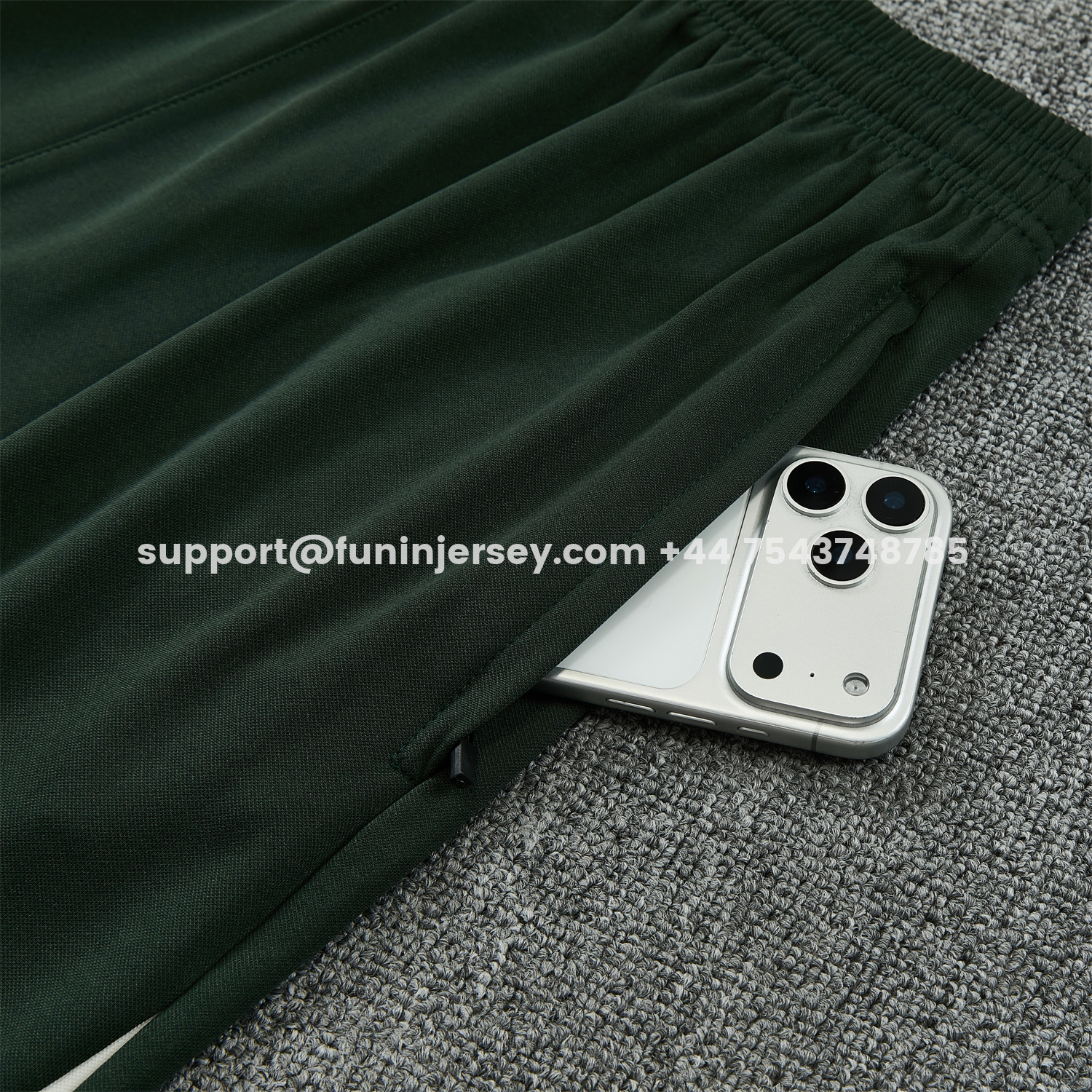 Funinjersey-C.H.E.L.S.E.A 25-26 Short-Sleeve Training Set - Dark Green Top & Dark Green Pants