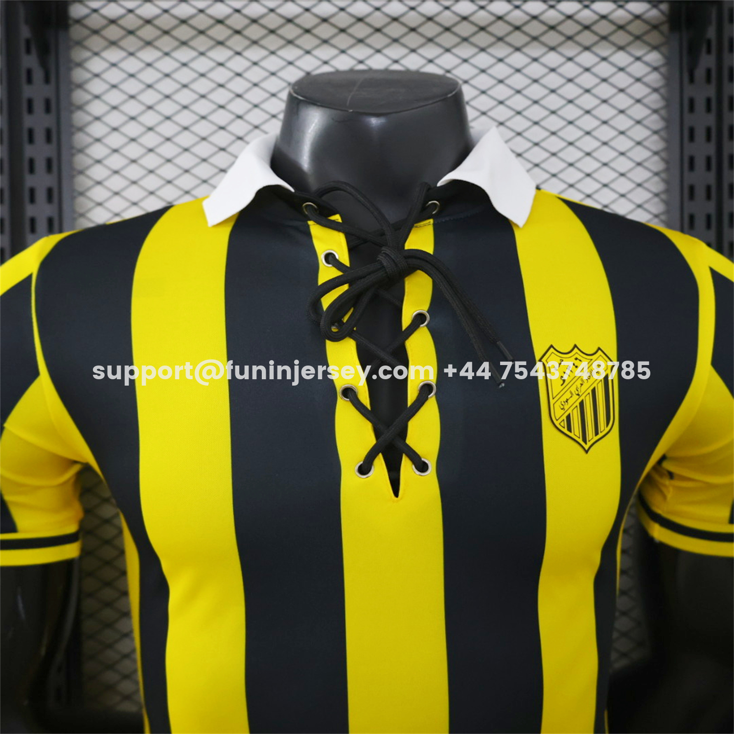 Funinjersey-Al Ittihad Jeddah United 26-27 Yellow Black Stripes Special Jersey - Player Version