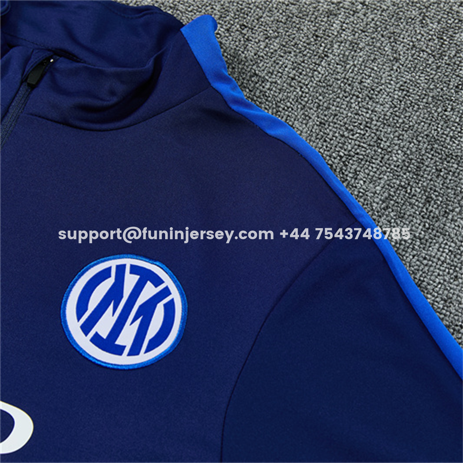 Funinjersey-Inter Milan 26-27 Kids Long Sleeve Training Set - Royal Blue Top & Royal Blue Pants
