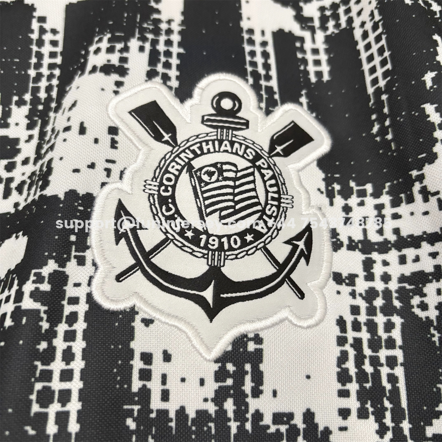 Funinjersey-Corinthians 26-27 Black And White Pixels Jersey - Fans Version