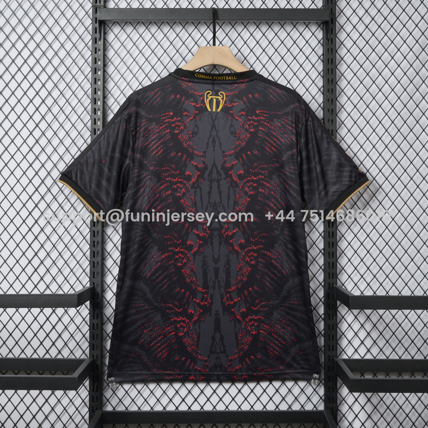 Funinjersey-Paris Saint-Germain PSG 25-26 Champions League Commemorative Edition Black Red Eiffel Tower T-shirts