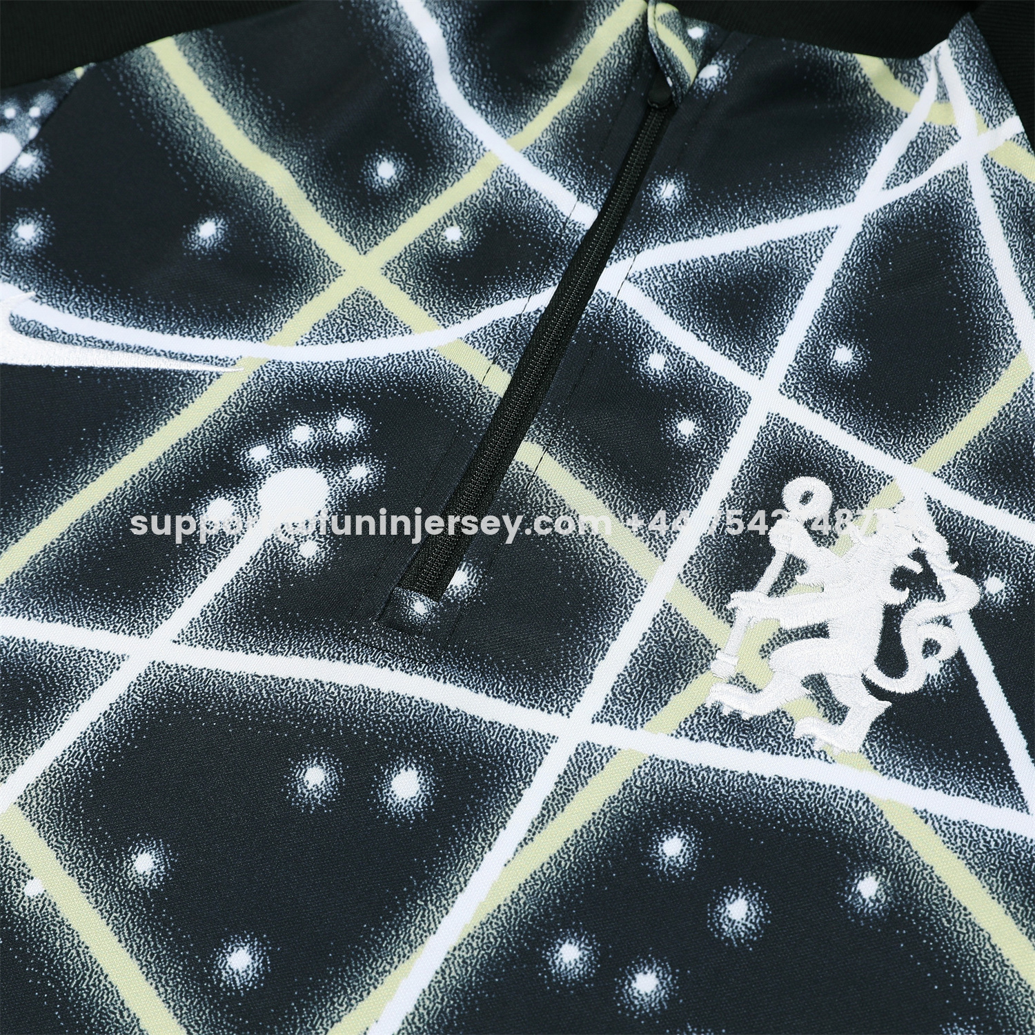 Funinjersey-C.H.E.L.S.E.A 25-26 Meteor Pattern Long Sleeve Training Set - Player Version - Starry Sky Top and Black Pants
