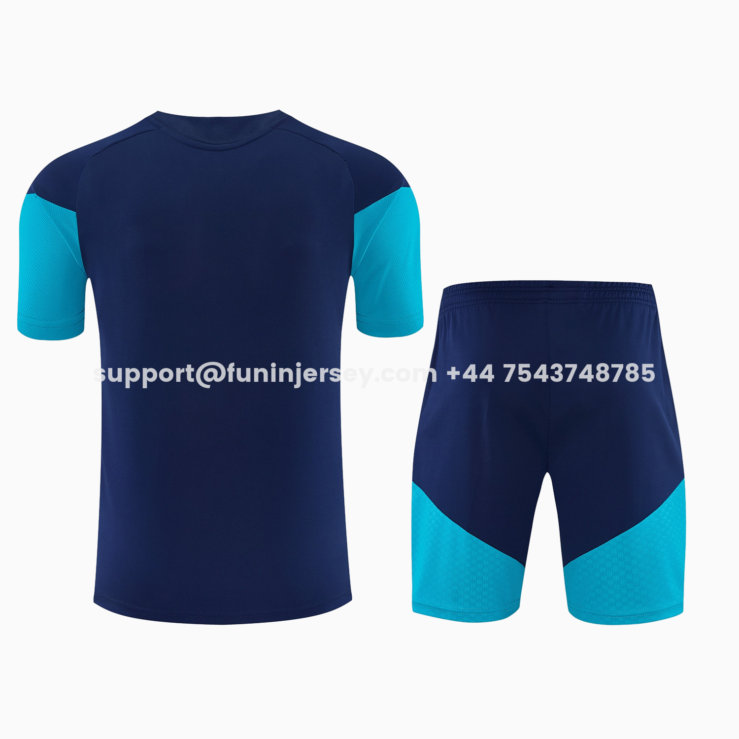 Funinjersey-Spain 2026 Short-Sleeve Training Set - Dark Blue Top & Dark Blue Pants