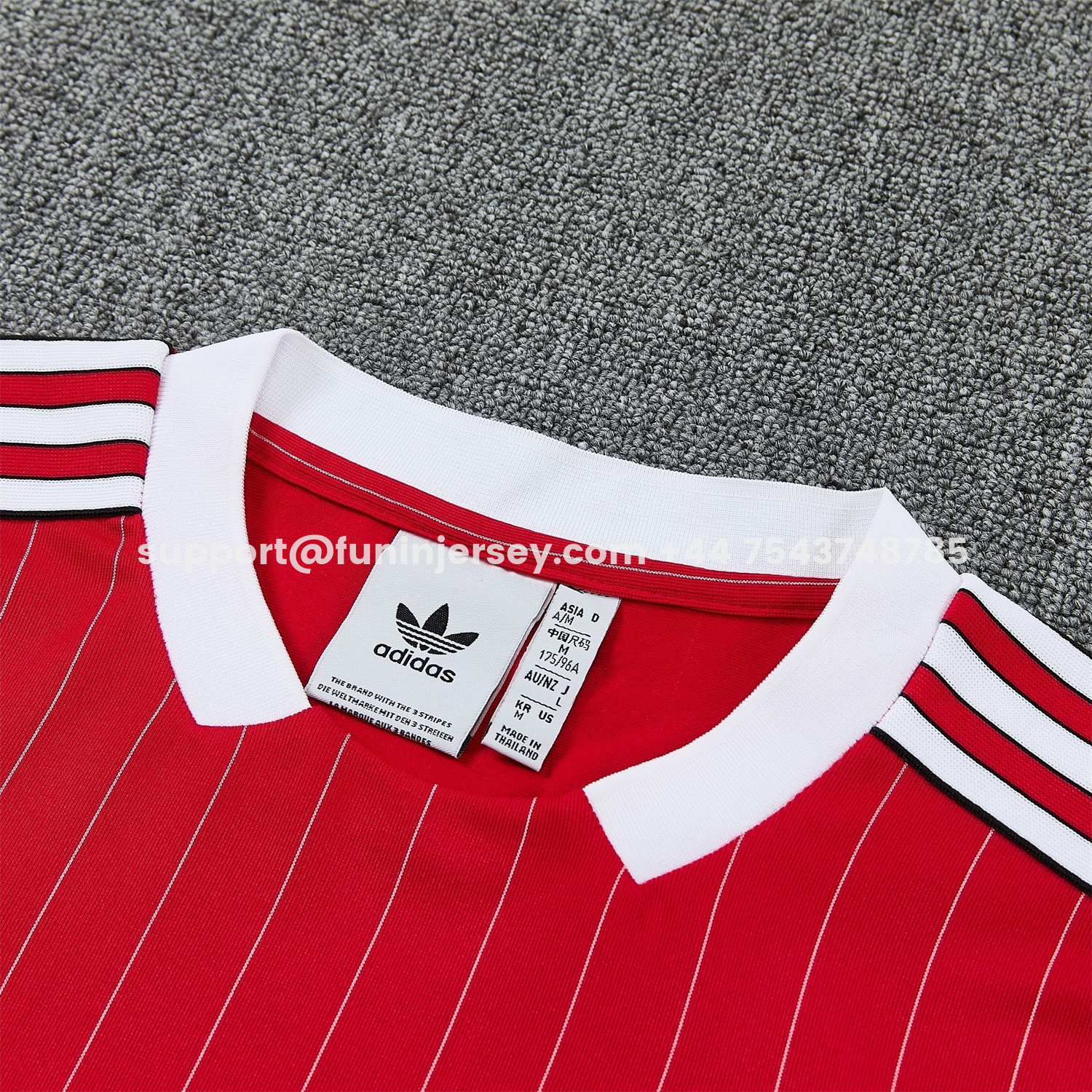 Funinjersey-Manchester United 25-26 Retro Style Short-Sleeve Training Set - Red With White Stripes Top & Pants