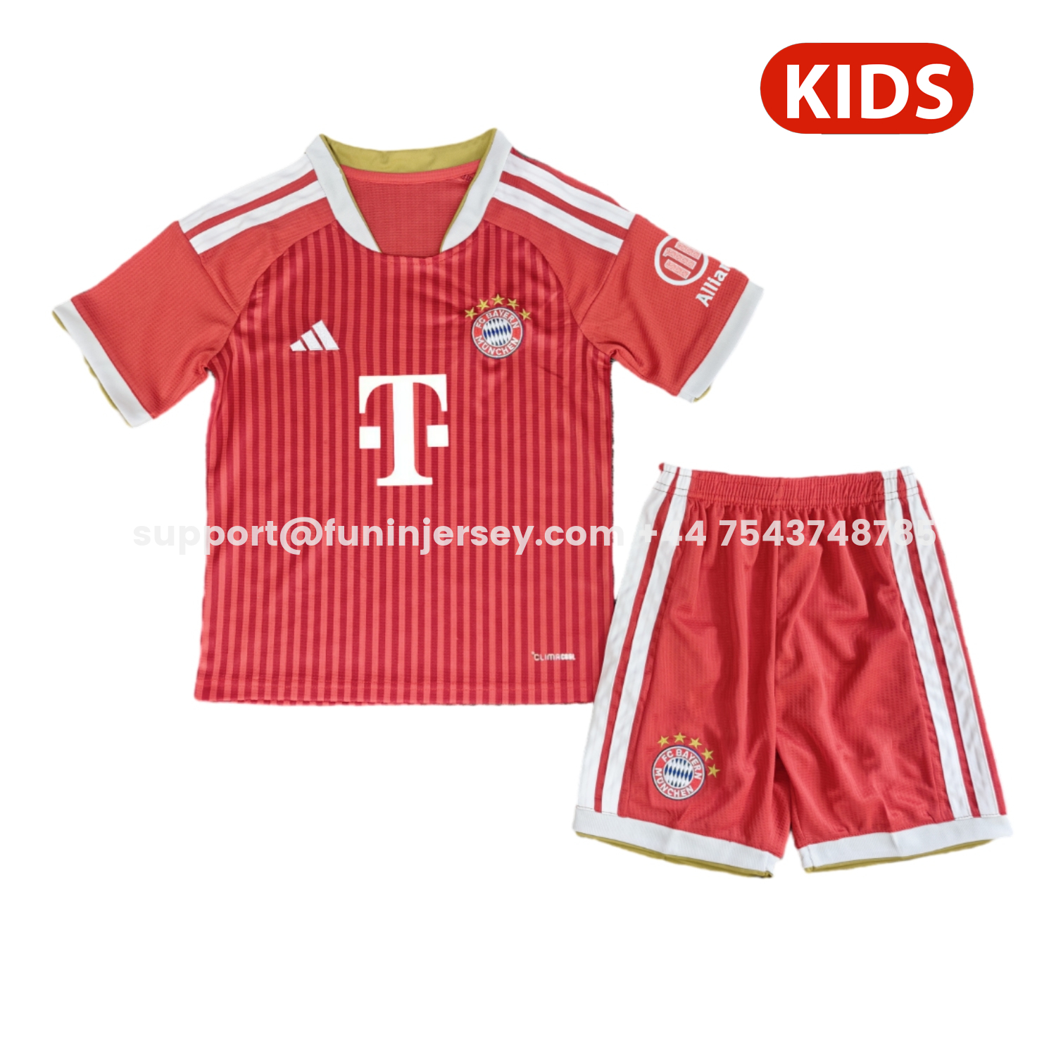 Funinjersey-Bayern Munich 26-27 Home Kids Kit