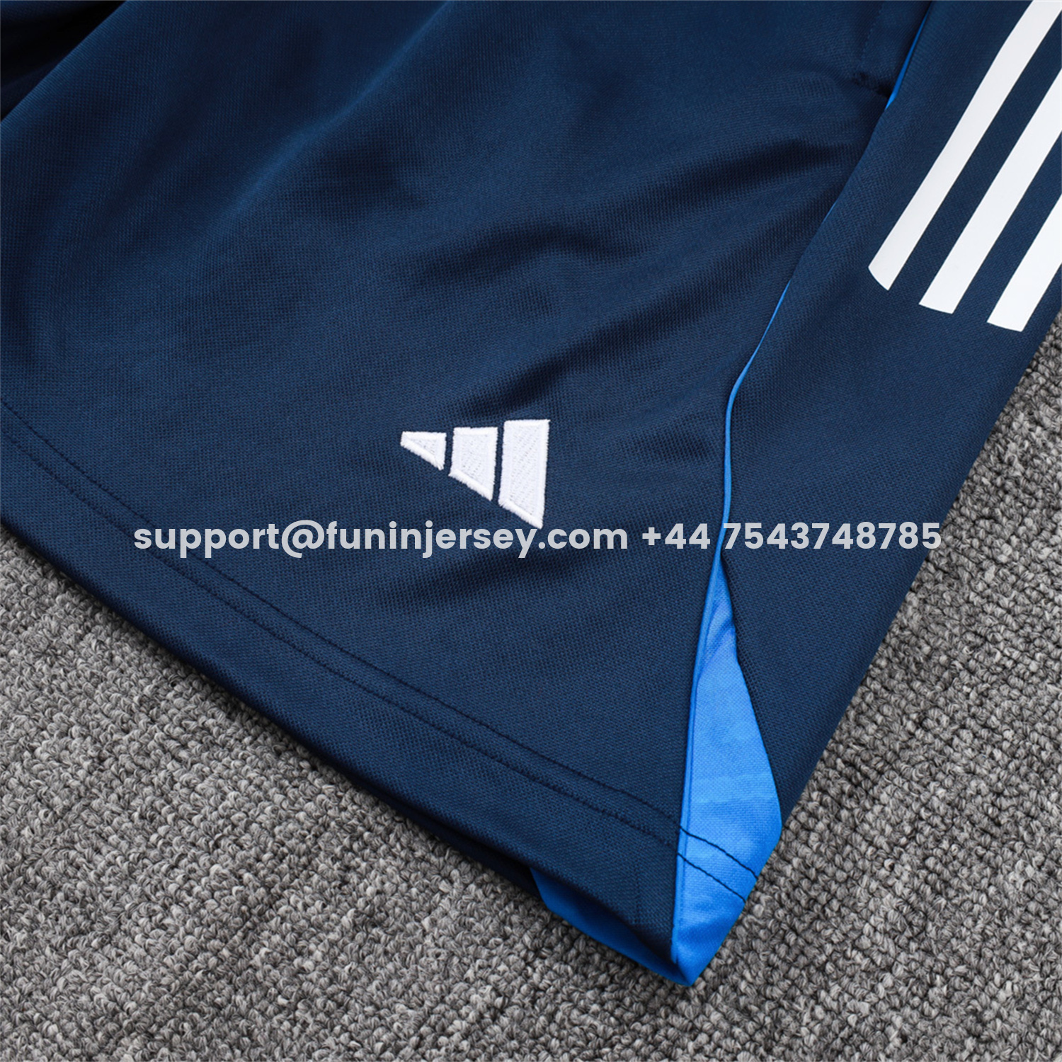 Funinjersey-Real Madrid 25-26 Short-Sleeve Training Set - Royal Blue Vest & Shorts