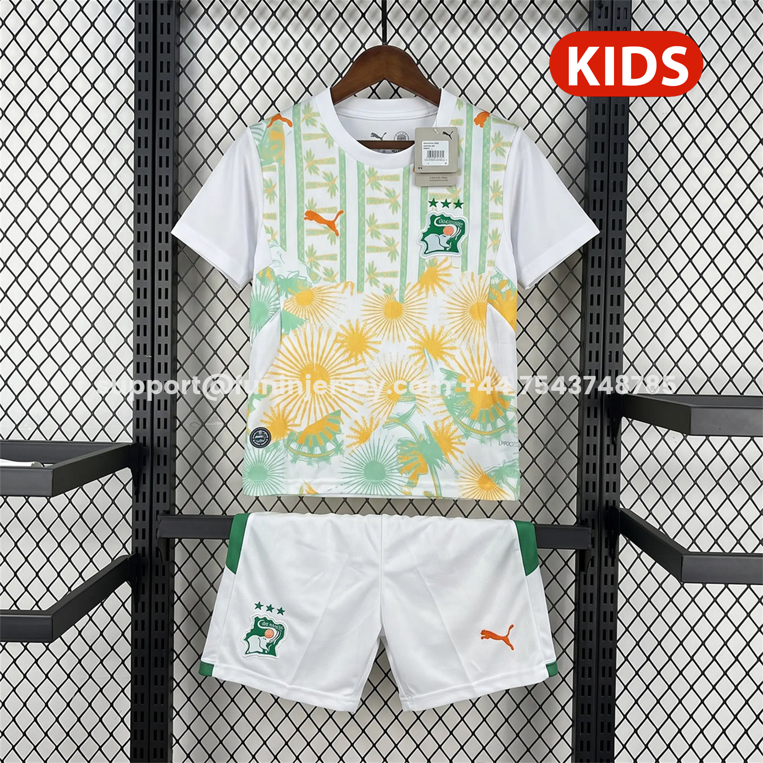 Funinjersey-Ivory Coast 2026 Away Kids Kit