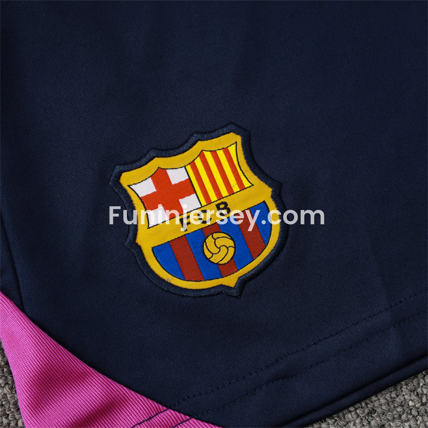Funinjersey-Barcelona 25-26 Vest Training Set - Deep Blue Black Vest and Shorts