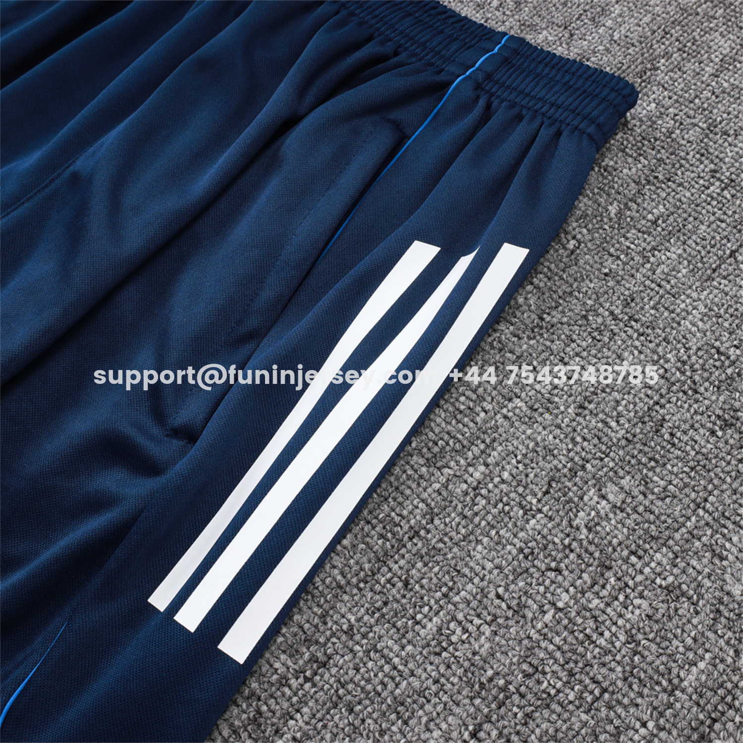 Funinjersey-Real Madrid 25-26 Short-Sleeve Training Set - Royal Blue Vest & Shorts