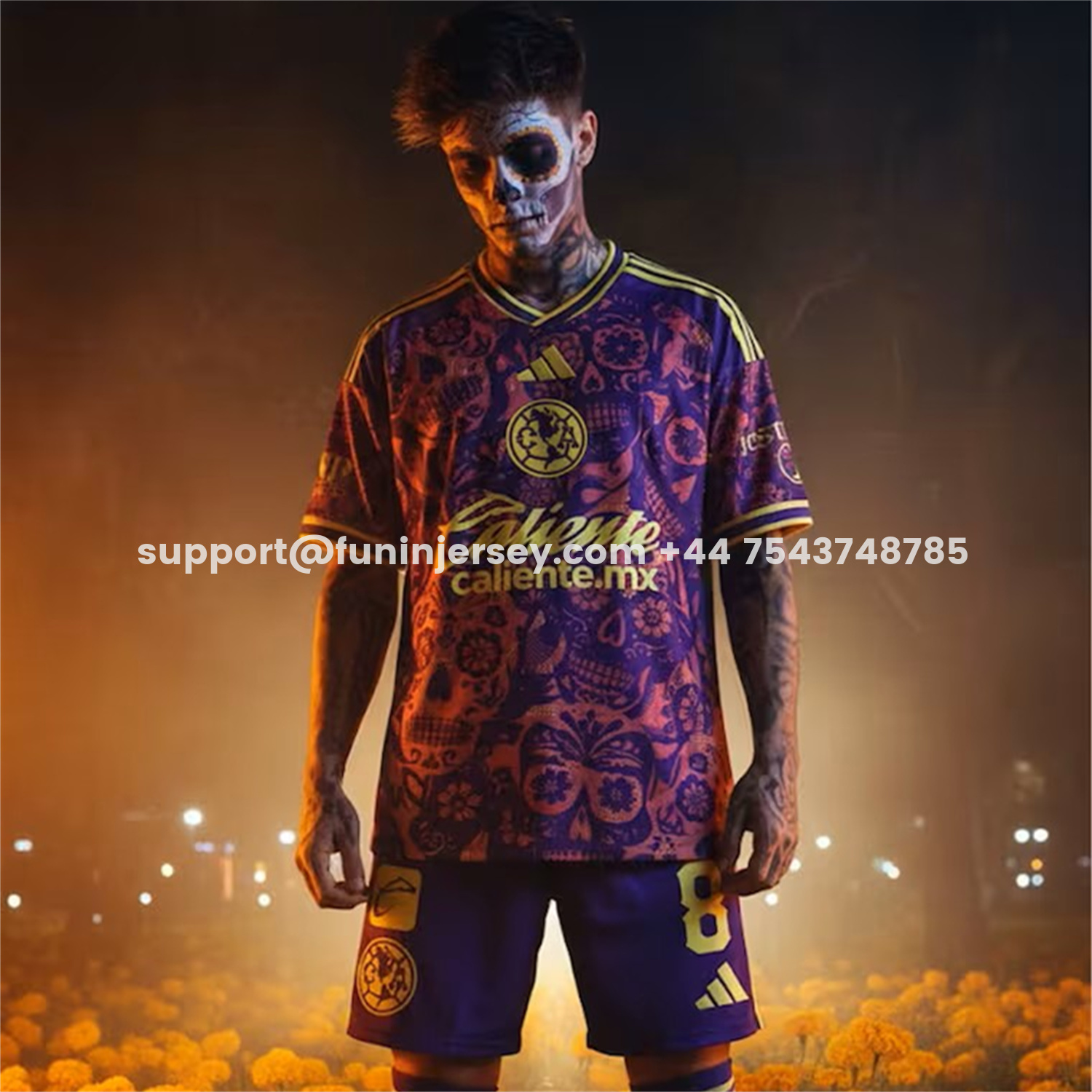 Funinjersey-Club América 25-26 Día de Muertos Purple Jersey - Fans Version