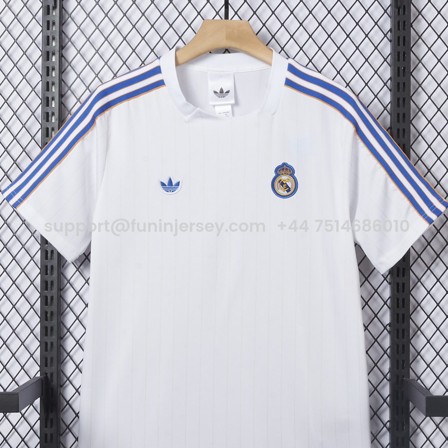 Funinjersey-Real Madrid 25-26 Trefoil White Travel Jersey - Player Version