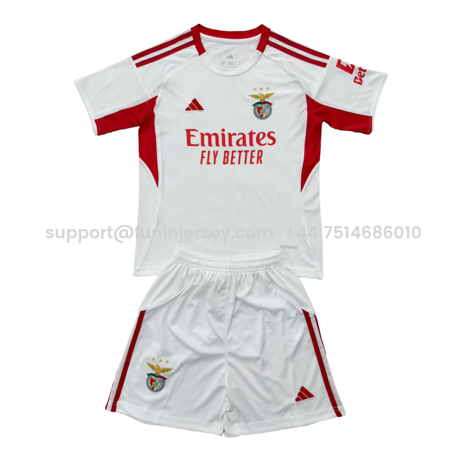 Funinjersey-Benfica 25-26 Third Men's Adult Jersey Set - Fans Version