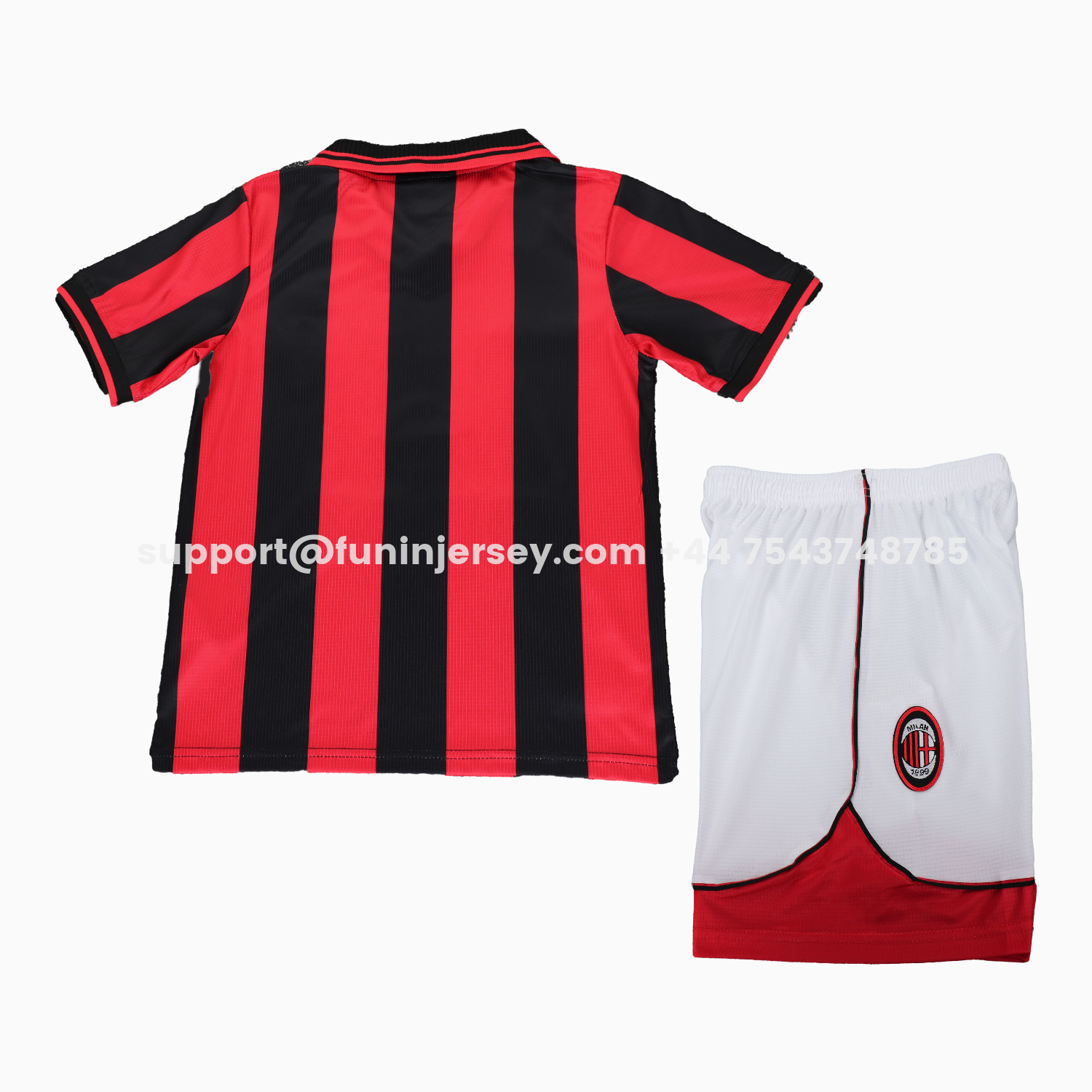 Funinjersey-Retro AC Milan 1997-98 Home Kids Kit