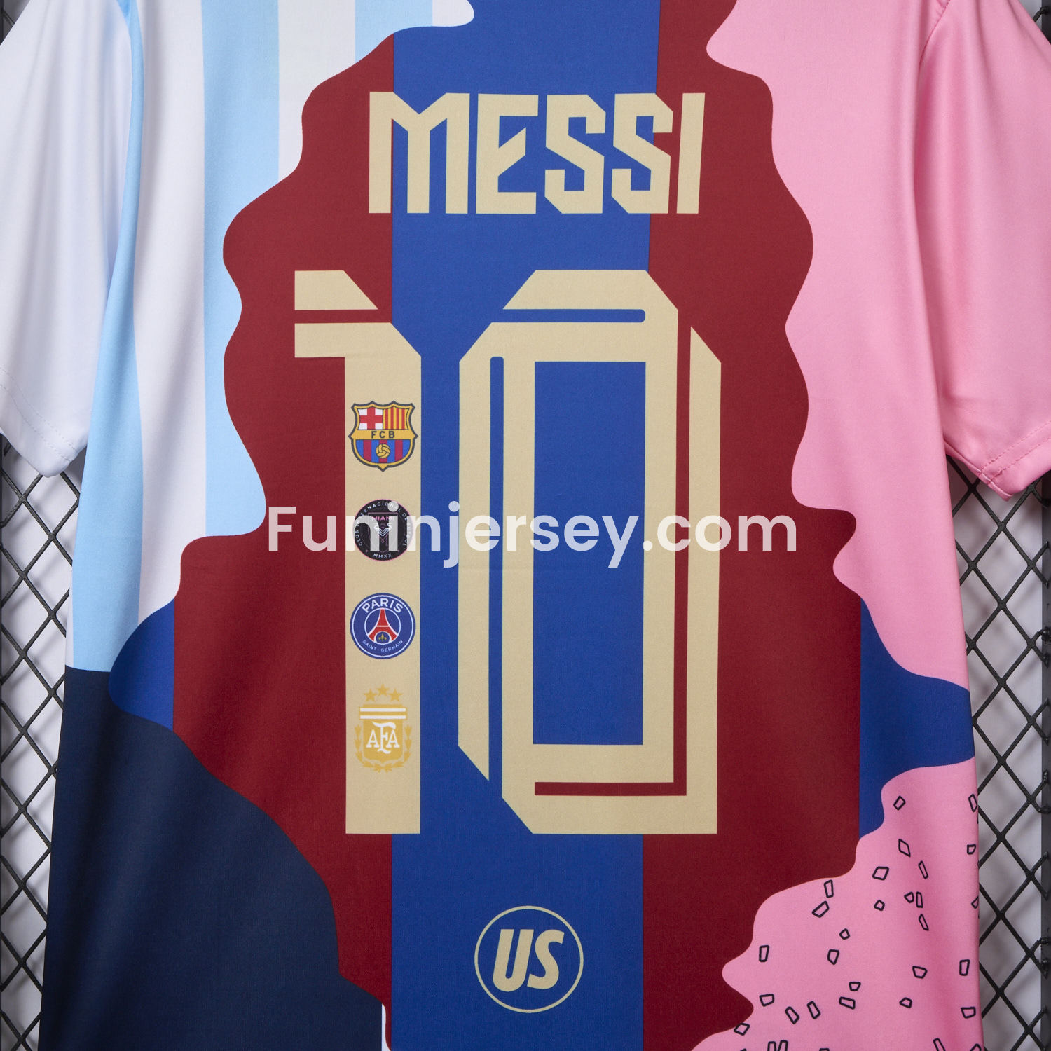 Funinjersey-Messi Career Commemorative Jersey - Fans Version - Barcelona Argentina Paris Saint-Germain PSG INT M.A.M