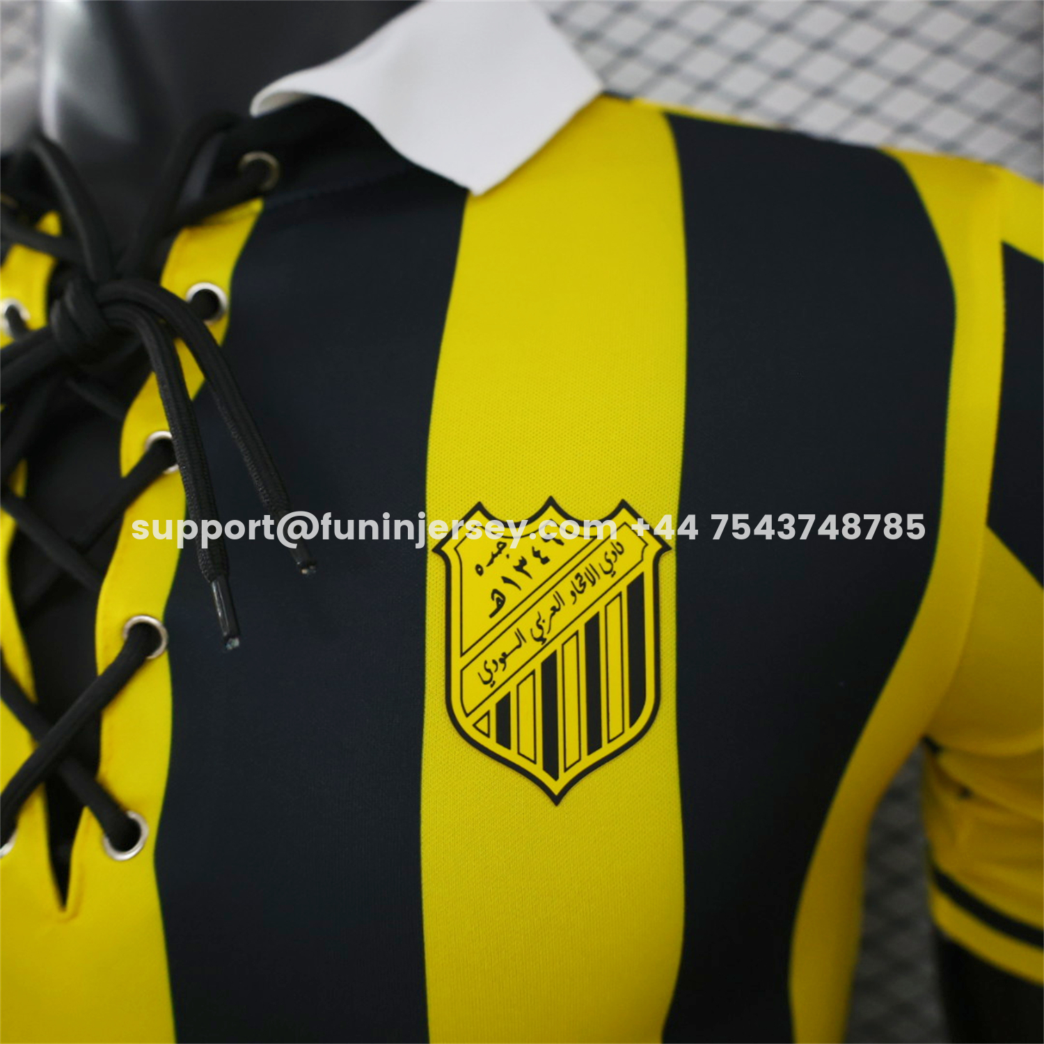 Funinjersey-Al Ittihad Jeddah United 26-27 Yellow Black Stripes Special Jersey - Player Version