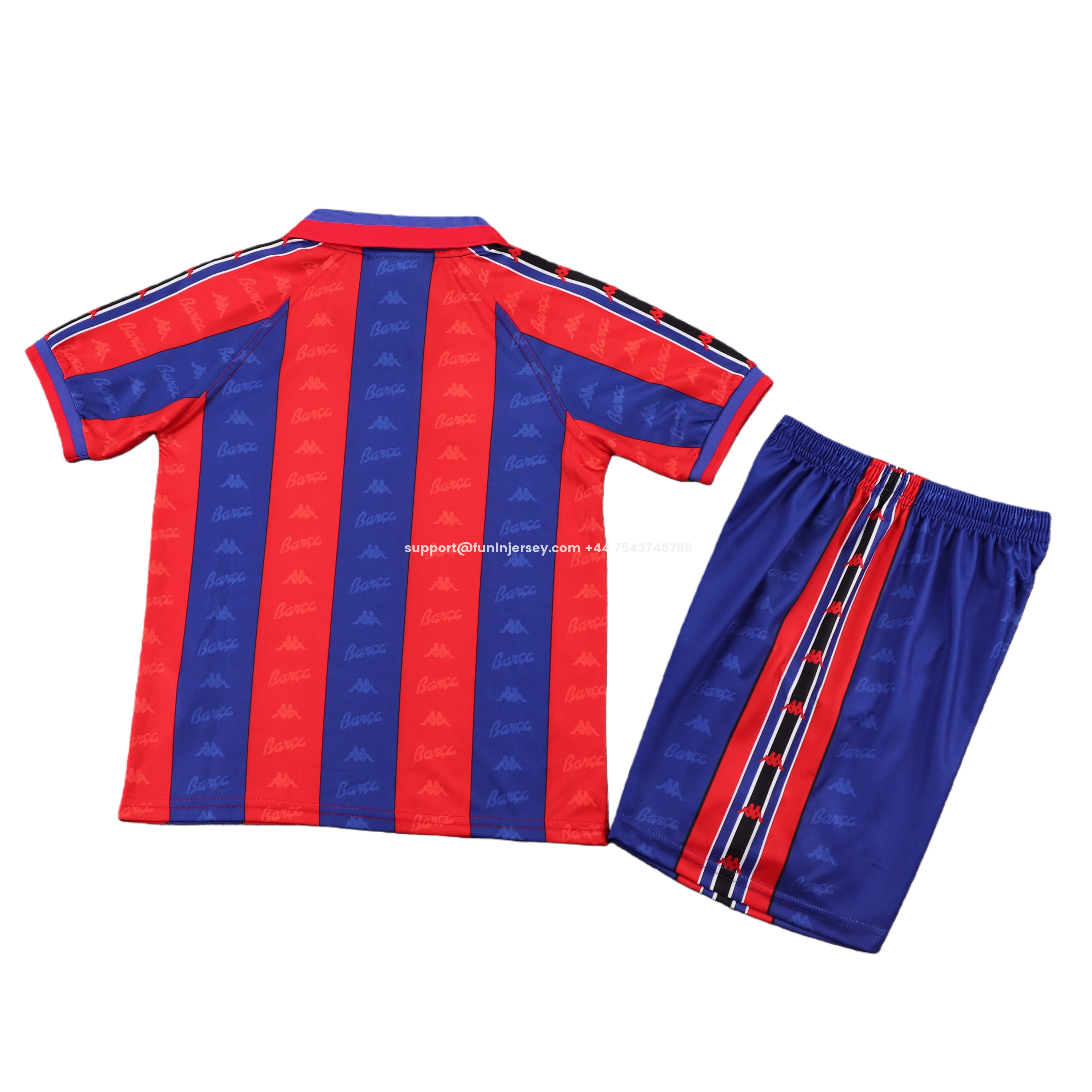Funinjersey-Retro Barcelona 1996-97 Home Kids Kit