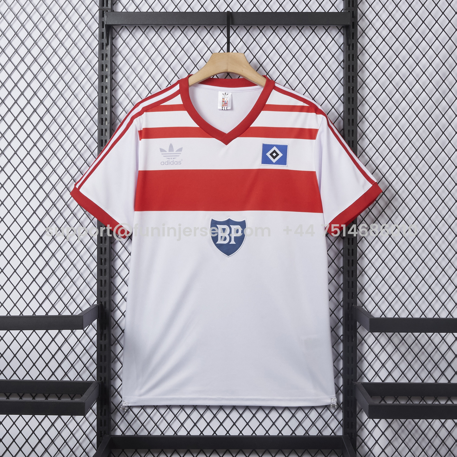 Funinjersey-Retro Hamburger SV 1982-83 Champion Home Jersey