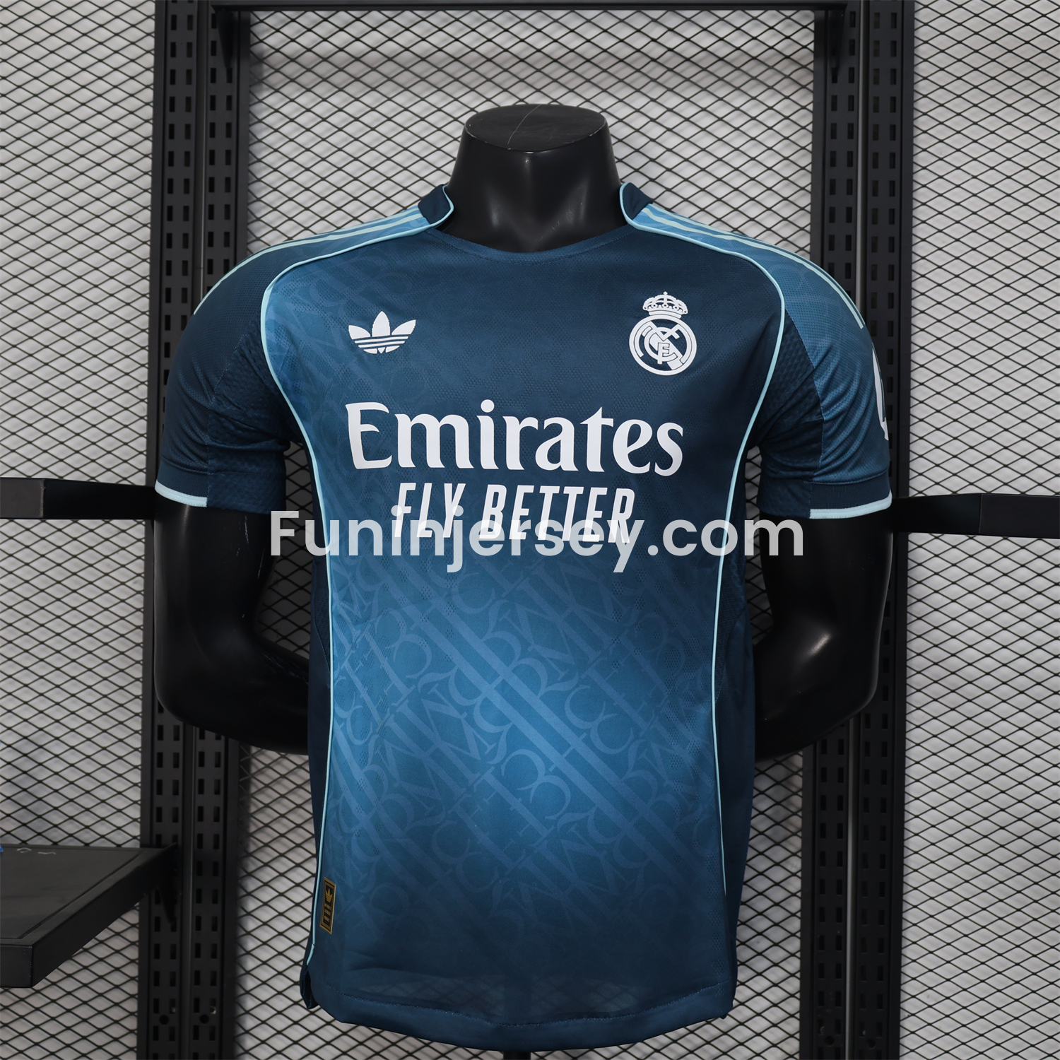 Funinjersey-Real Madrid 25-26 Blue Gradient Jersey with RMFC Pattern - Player Version