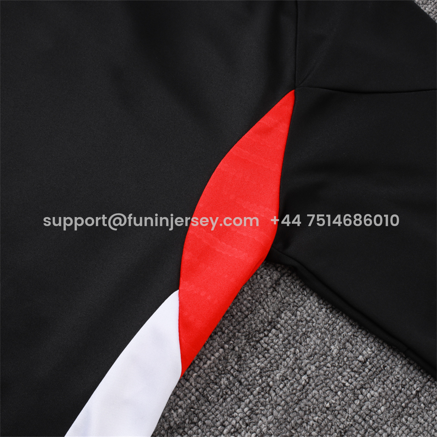 Funinjersey-Bayern Munich 25-26 Long Sleeves Training Set - Black Top & Pants with Orange Badge