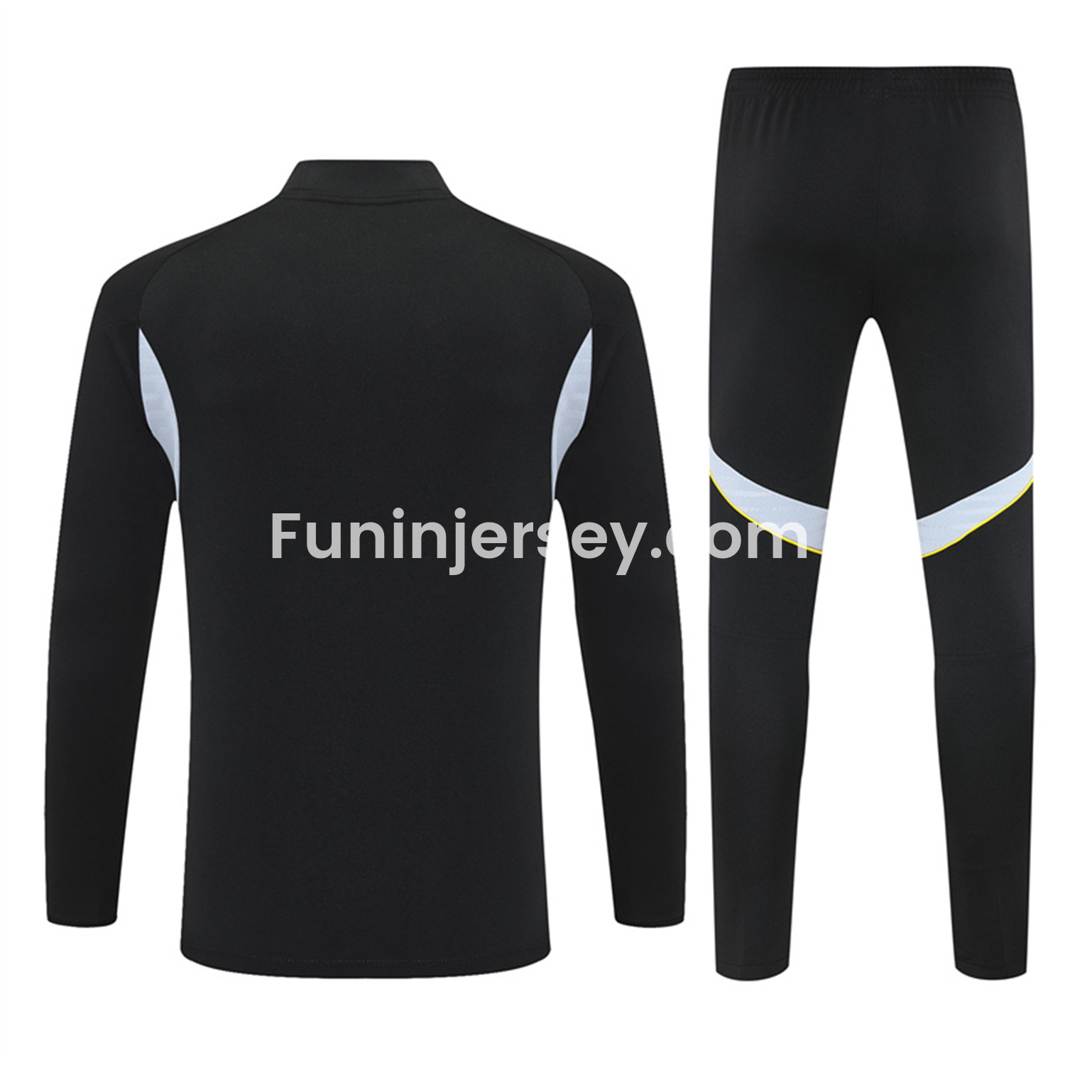 Funinjersey-Real Madrid 25-26 Kid Long Sleeves Training Set - Black Top & Black Pants
