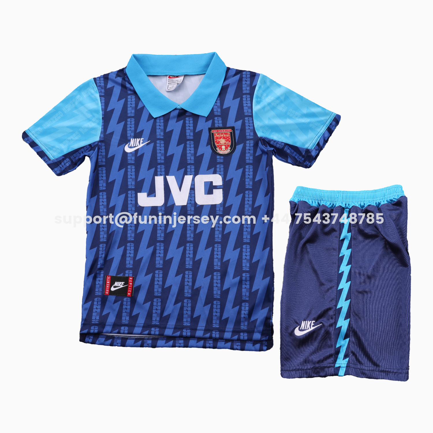 Funinjersey-Retro Arsenal 1994-95 Away Kids Kit