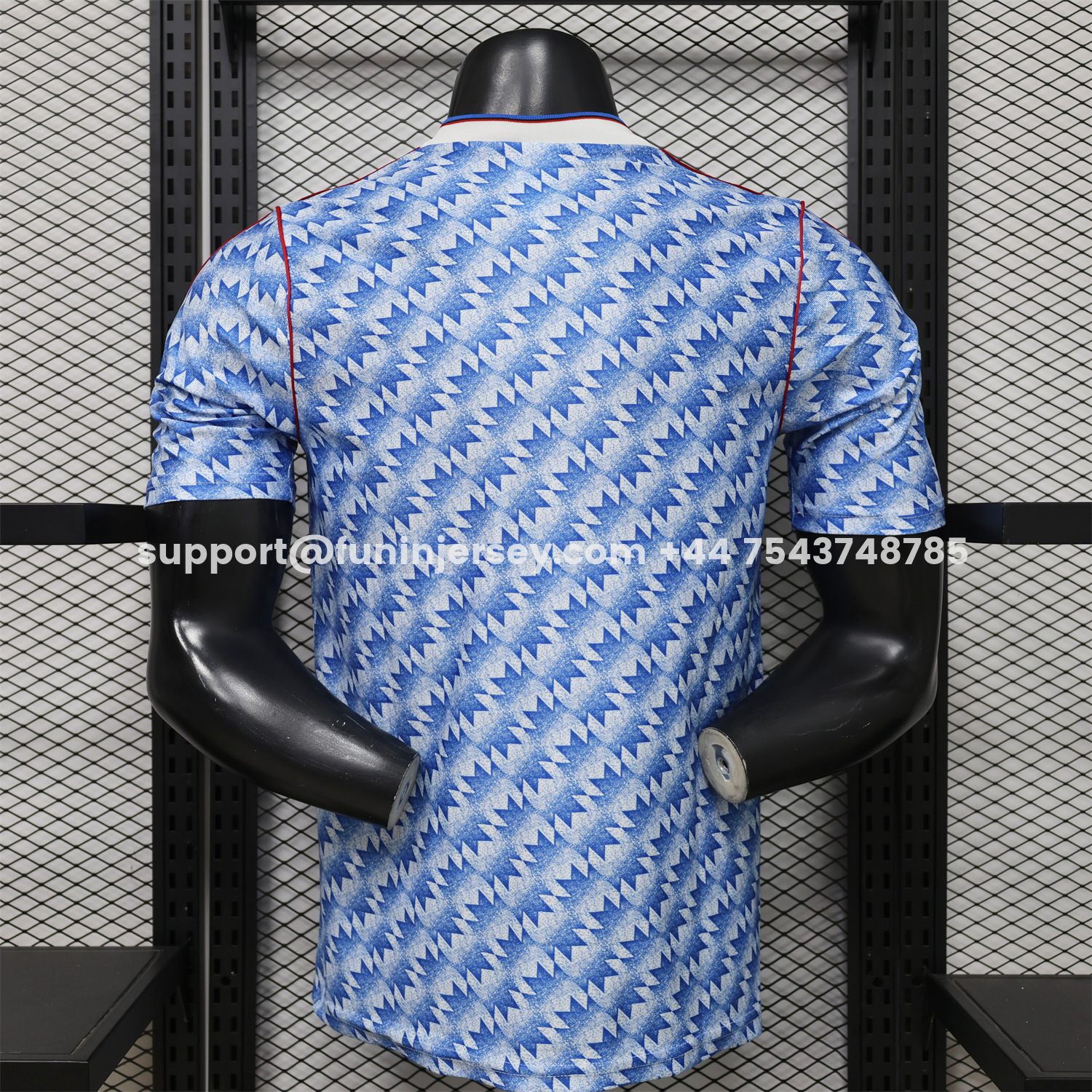 Funinjersey-Manchester United 26-27 Terrace Icon Retro Casual Style Blue Jersey - Player Version