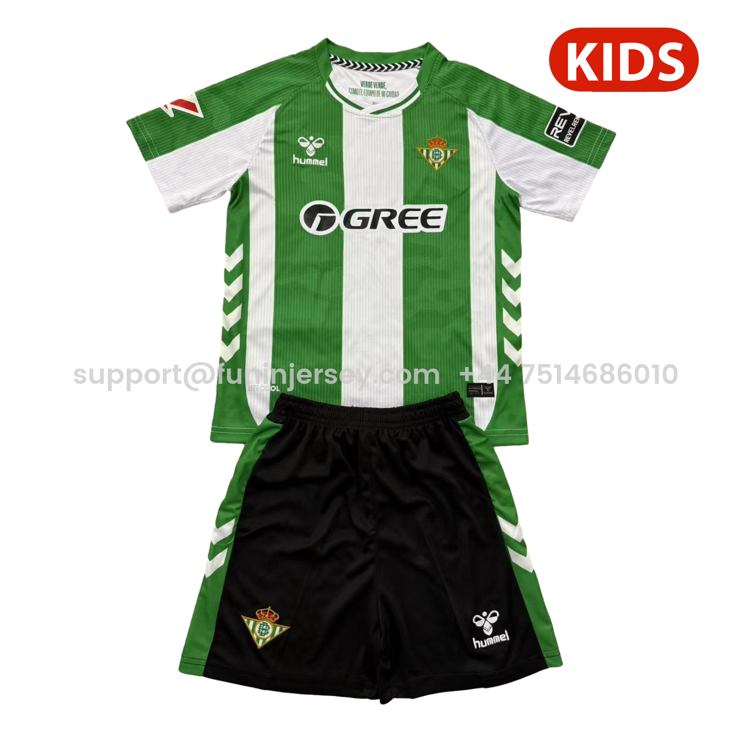 Funinjersey-Real Betis 25-26 Home Kids Kit