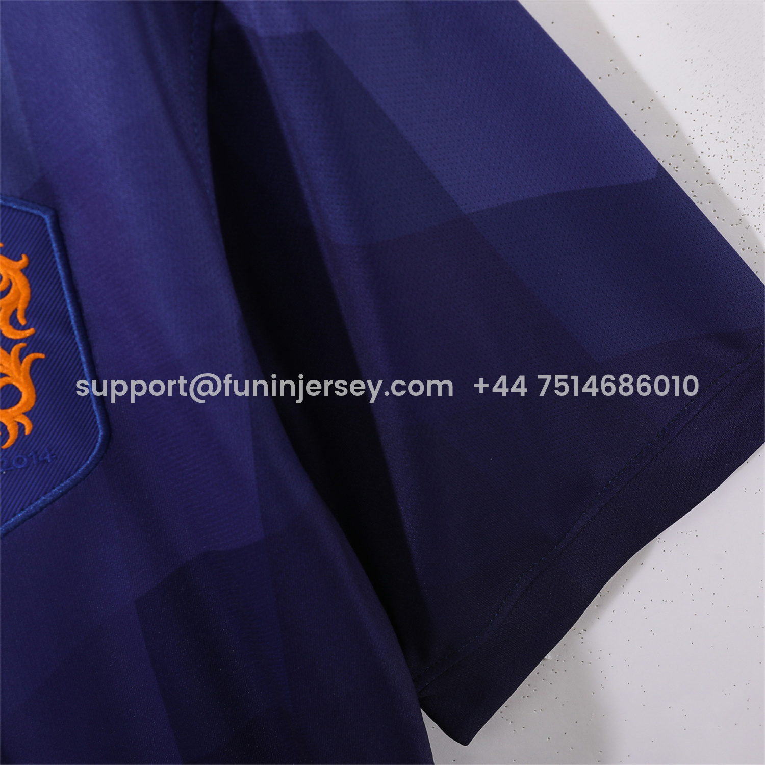 Funinjersey-Retro Netherlands 2014 Away Blue Jersey