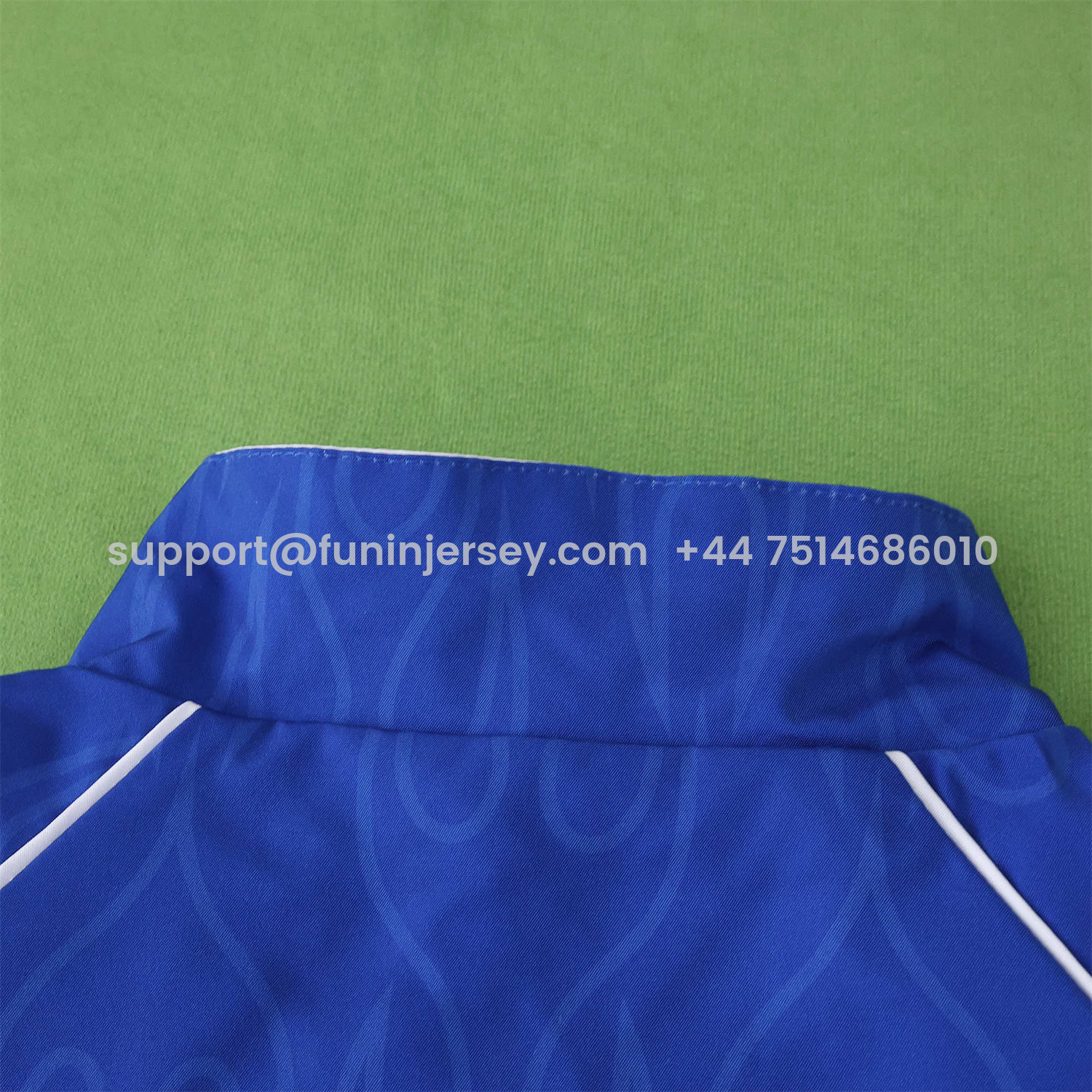 Funinjersey-Retro Japan 1998 Throwback Double Sided Reversible Windbreaker - White & Blue