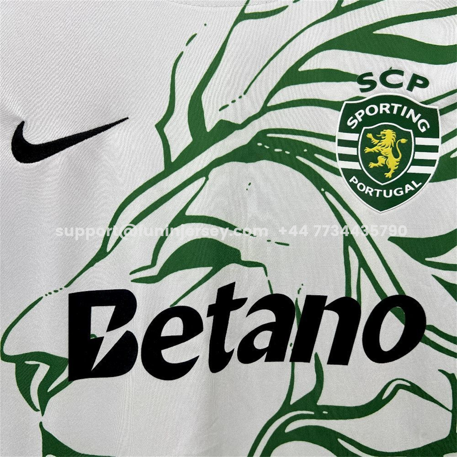 Funinjersey-Sporting CP 25-26 Green Lion Special White Jersey - Fans Version