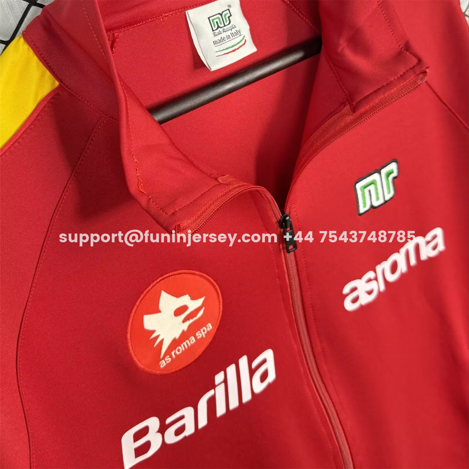 Funinjersey-Retro AS Roma 1988-89 Home Windbreaker