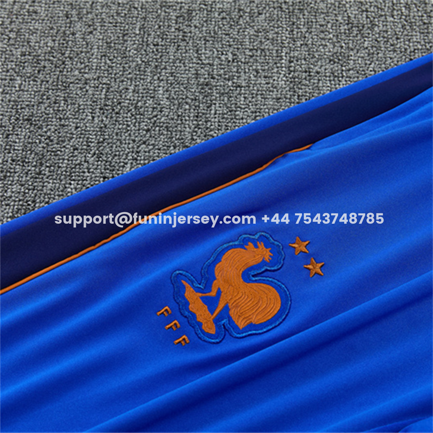 Funinjersey-France 2026 Long Sleeve Training Set - Royal Blue Top & Pants