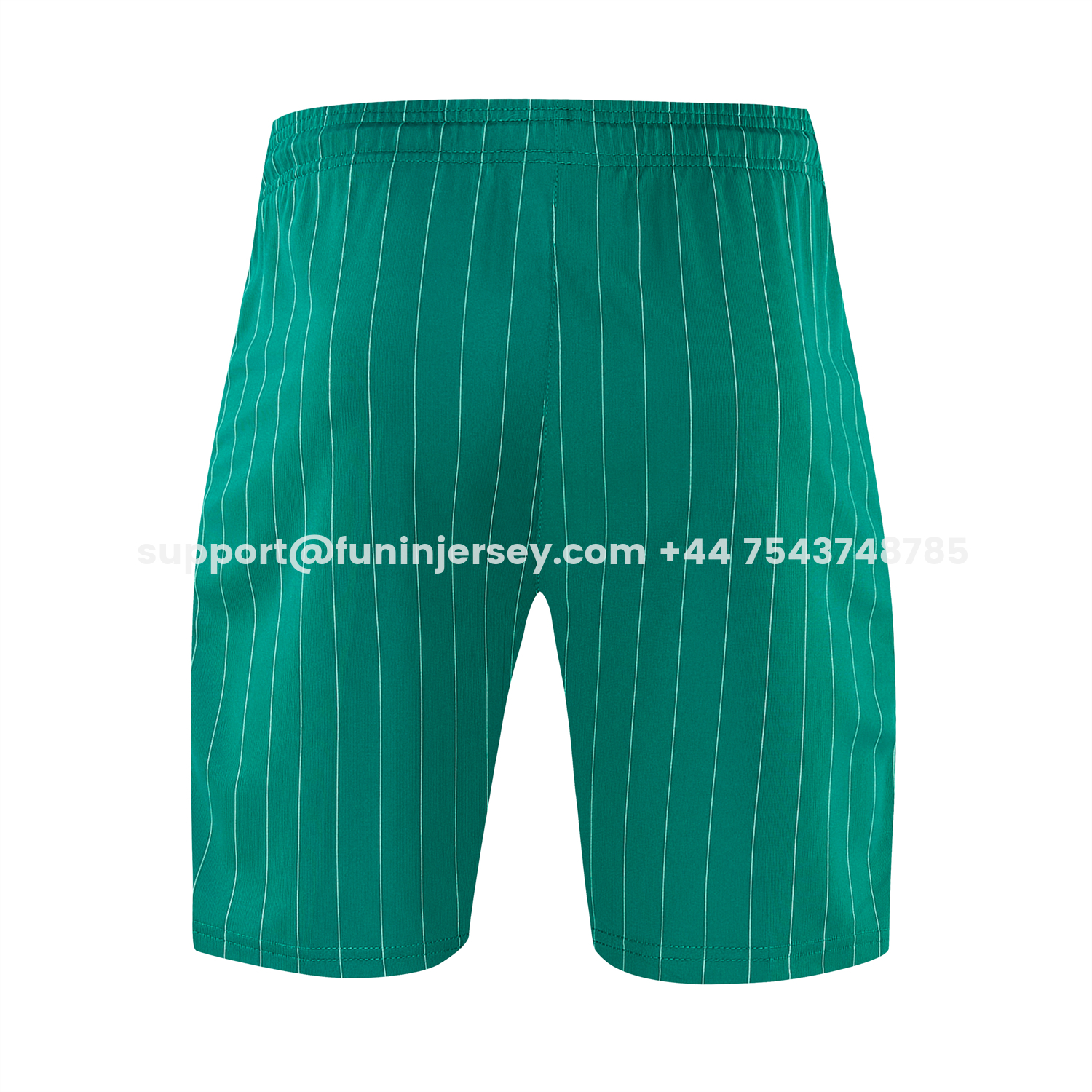 Funinjersey-Liver.pool 25-26 Retro Style Short-Sleeve Training Set - Green With White Stripes Top & Pants