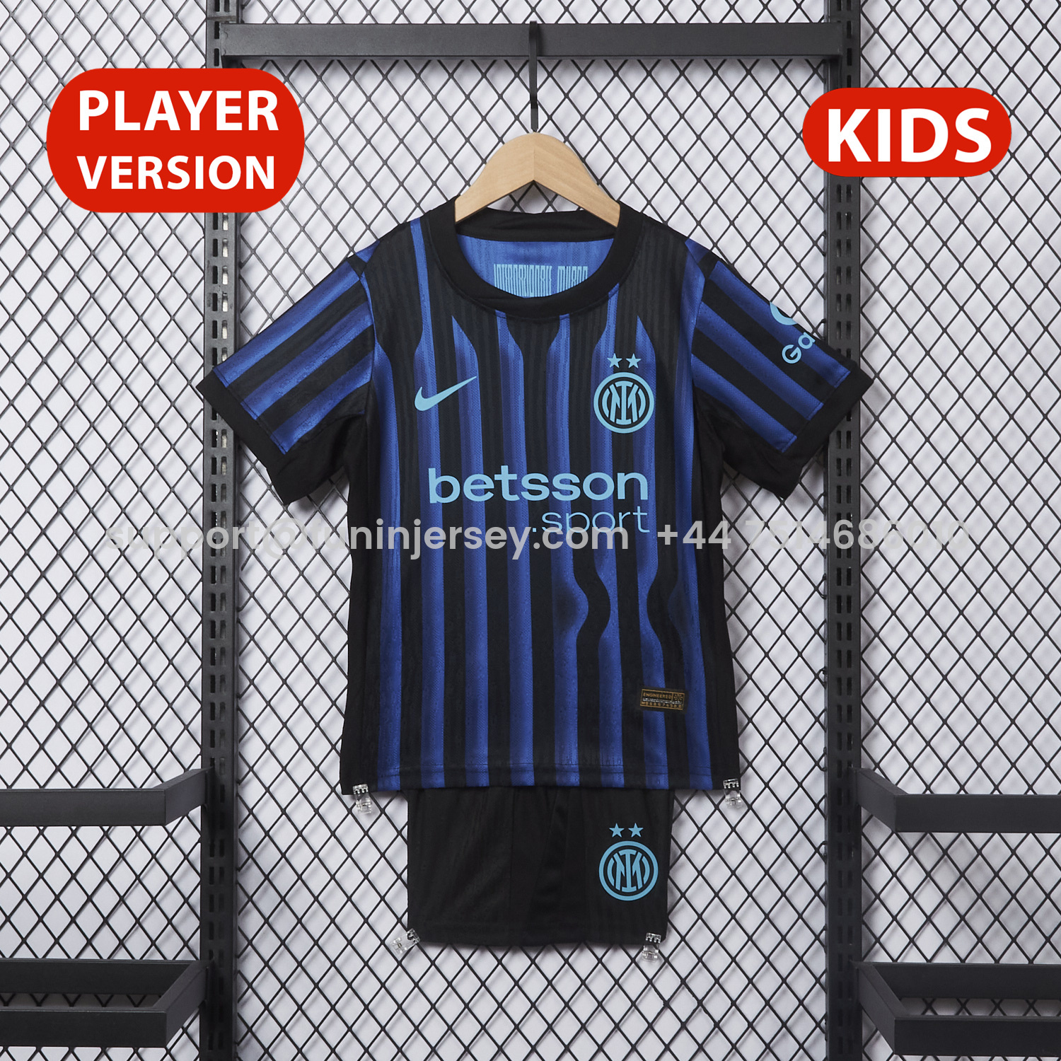 Funinjersey-Inter Milan 25-26 Home Kids Kit - Player Version