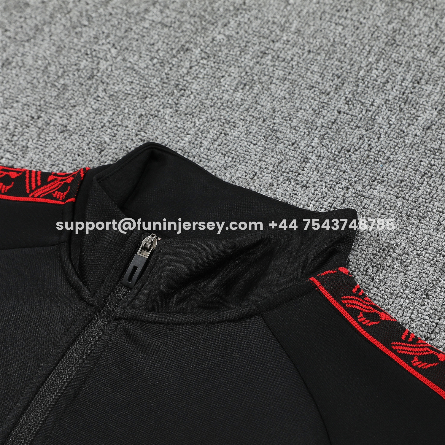 Funinjersey-AC Milan 25-26 Jacket Training Tracksuit - Black top & Pants