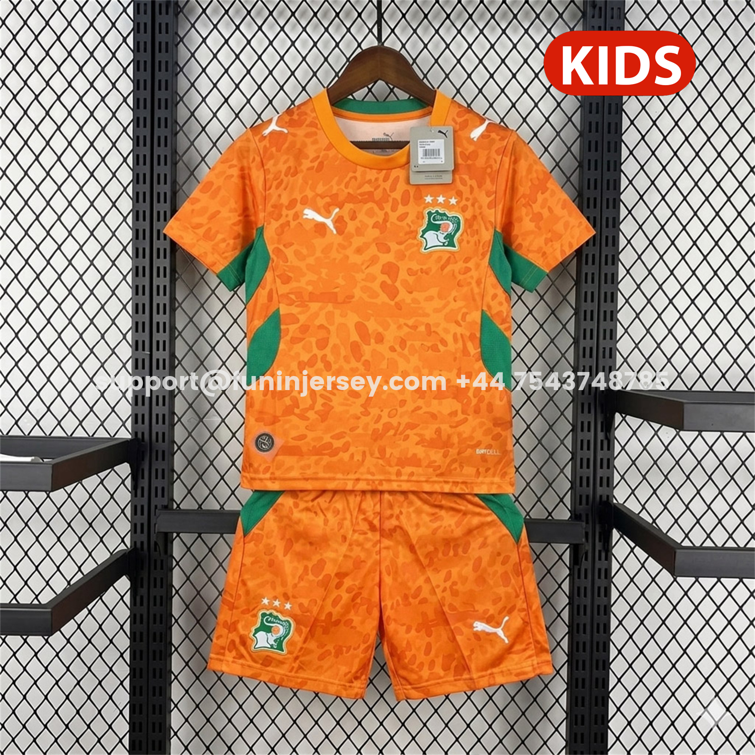 Funinjersey-Ivory Coast 2026 Home Kids Kit