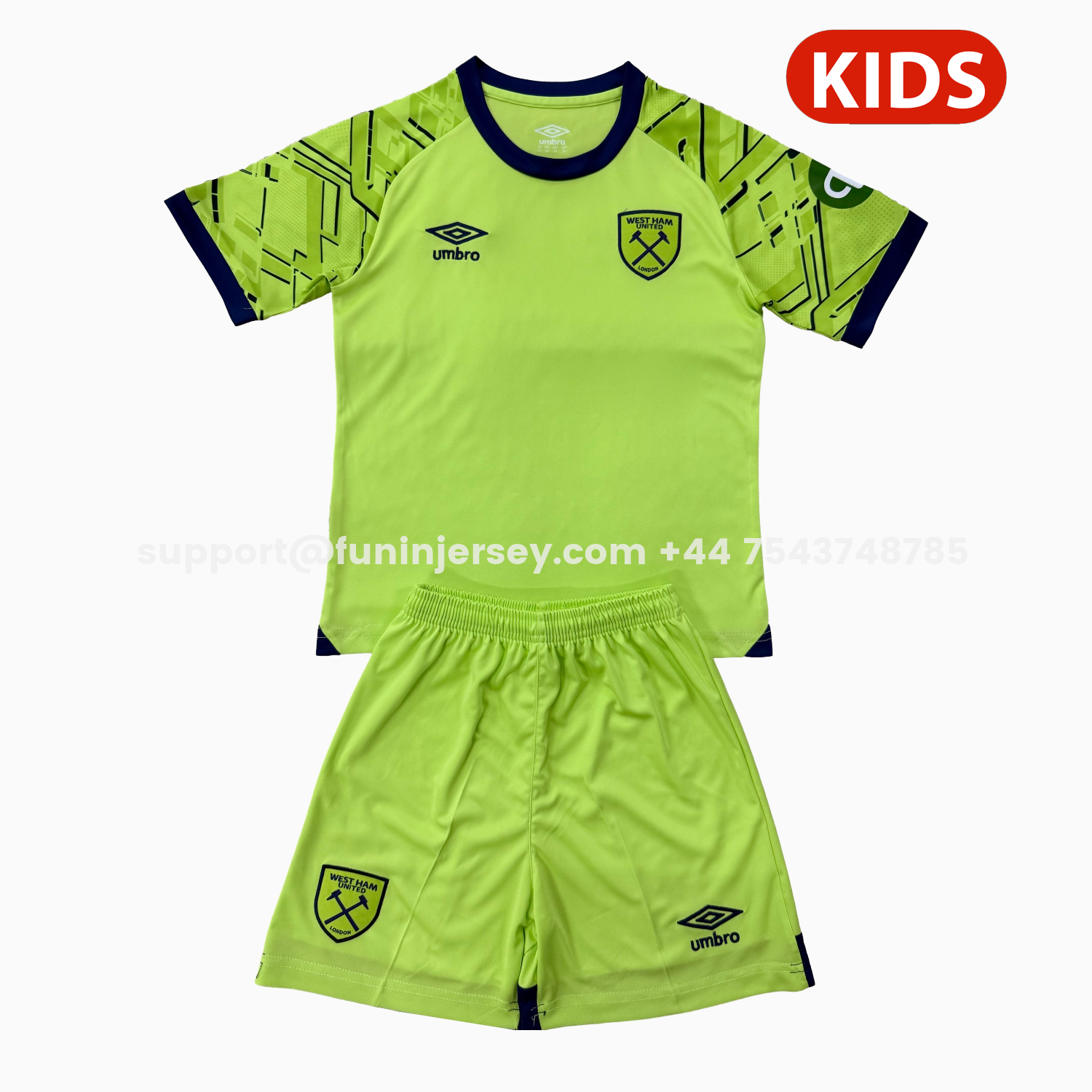 Funinjersey-West Ham United 25-26 Green Goalkeeper Kids Kit