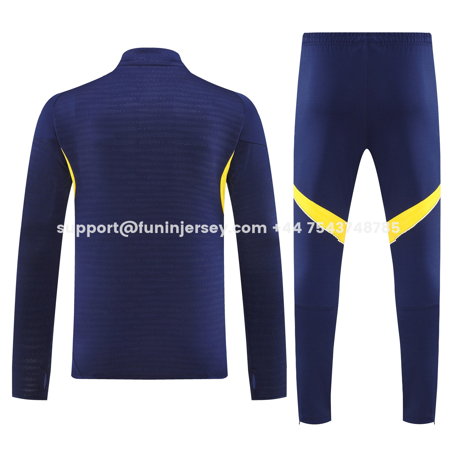 Funinjersey-Boca Juniors 25-26 Long Sleeves Training Set - Royal Blue Top & Pants