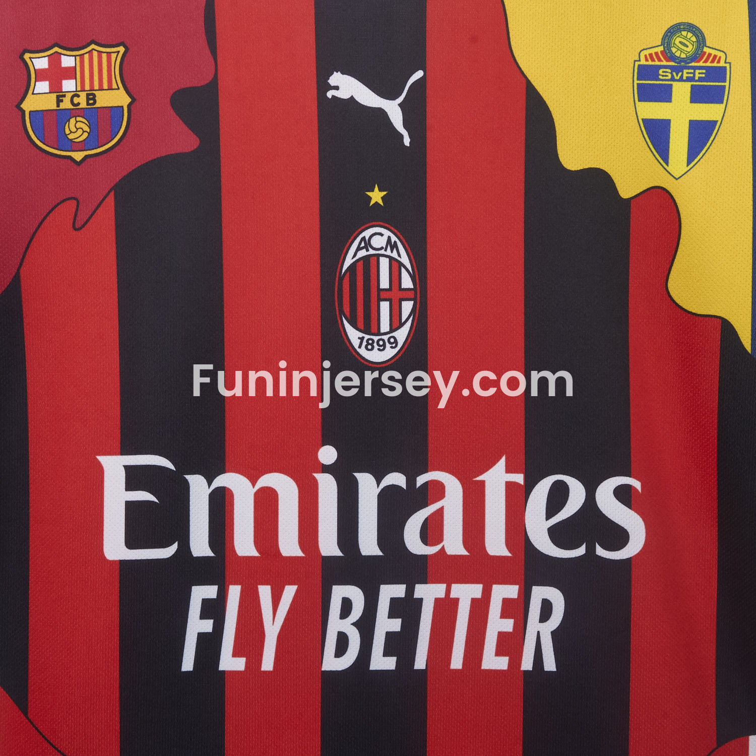 Funinjersey-Zlatan Ibrahimović Career Commemorative Jersey - Fans Version - AC Milan Inter Milan Barcelona Ajax Paris Saint-Germain PSG Sweden