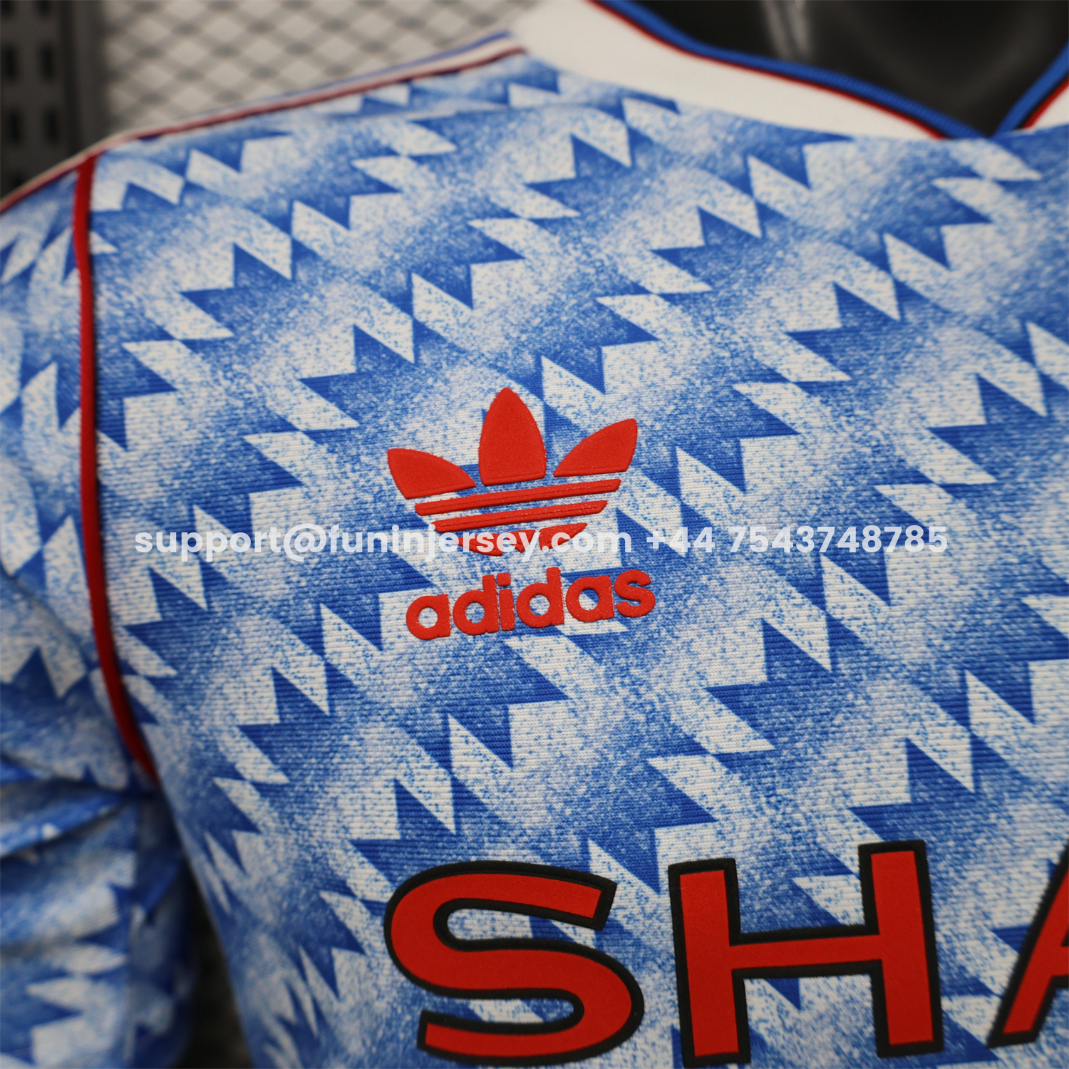 Funinjersey-Manchester United 26-27 Terrace Icon Retro Casual Style Blue Jersey - Player Version