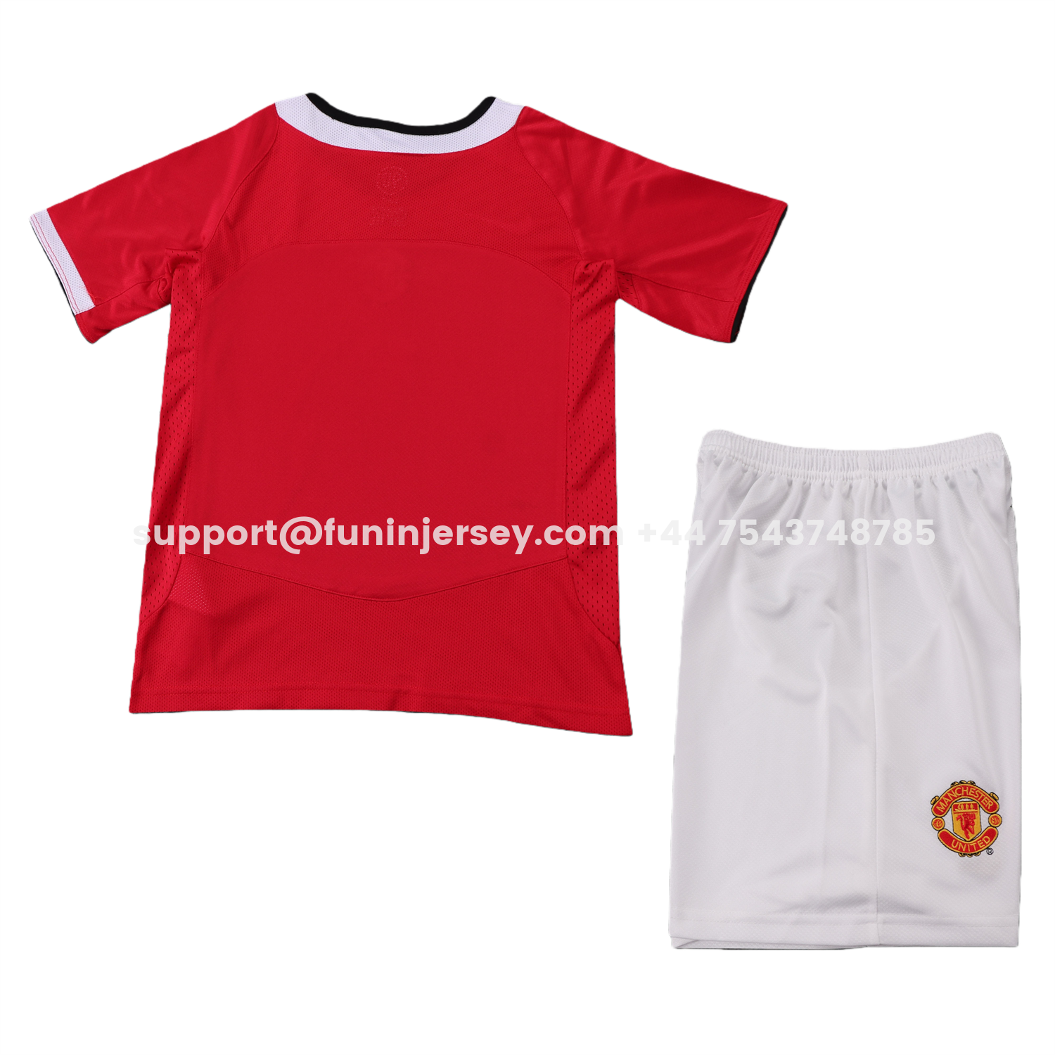 Funinjersey-Retro Manchester United 2005-06 Home Kids Kit
