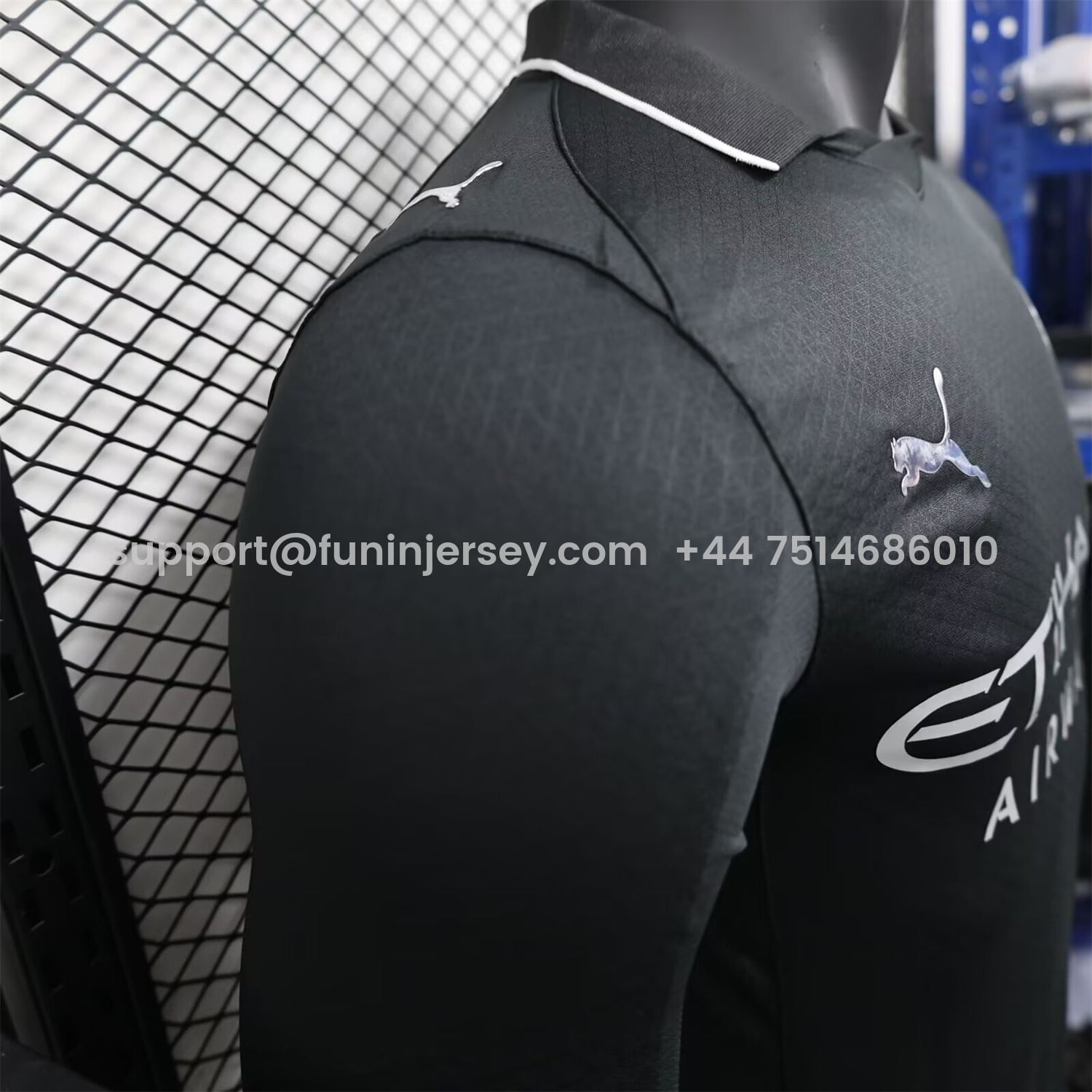 Funinjersey-Manchester City 25-26 Away Black Long Sleeves Jersey - Player Version