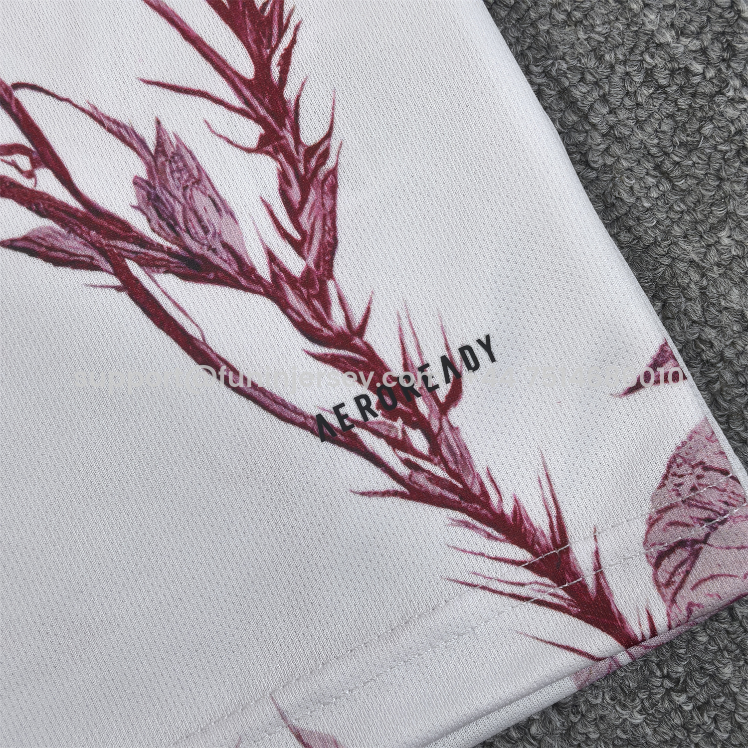 Funinjersey-Japan 25-26 Red Flowers White Jersey - Fans Version