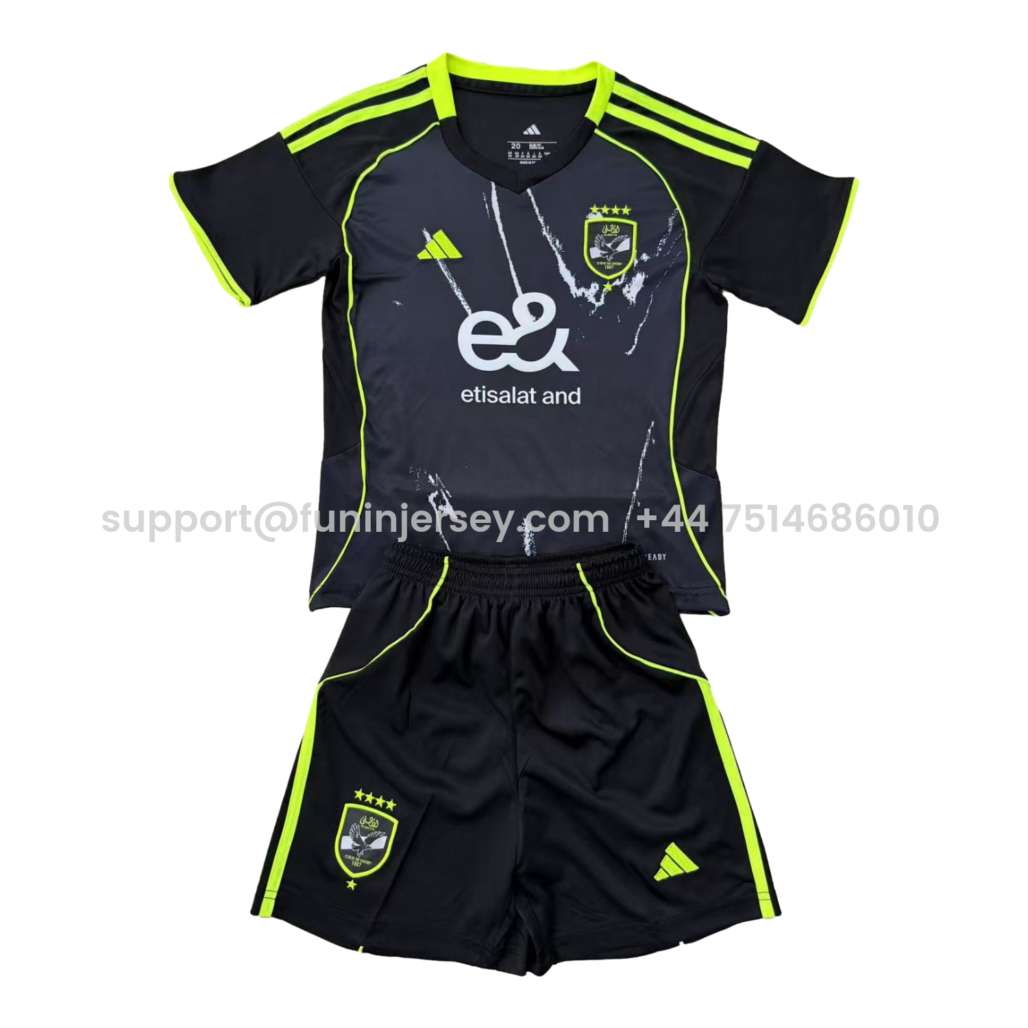 Funinjersey-Al Ahly SC 25-26 Away Men's Adult Jersey Set - Fans Version