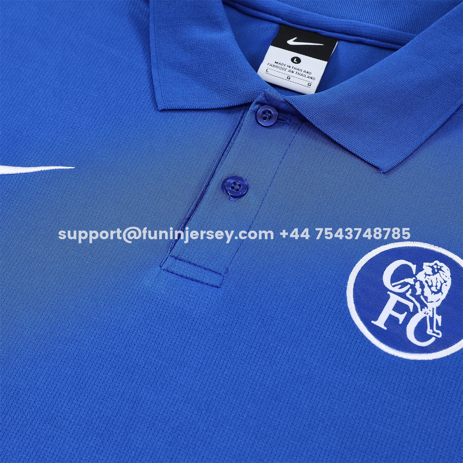 Funinjersey-C.H.E.L.S.E.A 25-26 POLO Short-Sleeve Training Set - Blue Top and Black Pants