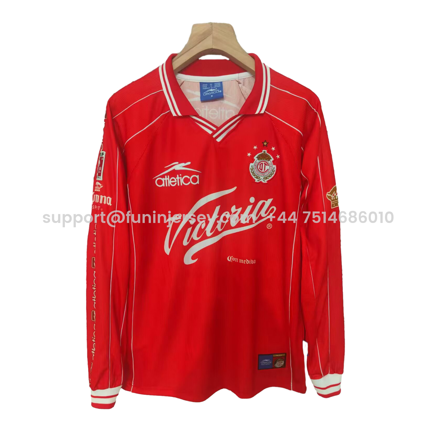 Funinjersey-Retro Toluca 1999-00 Home Long Sleeves Jersey